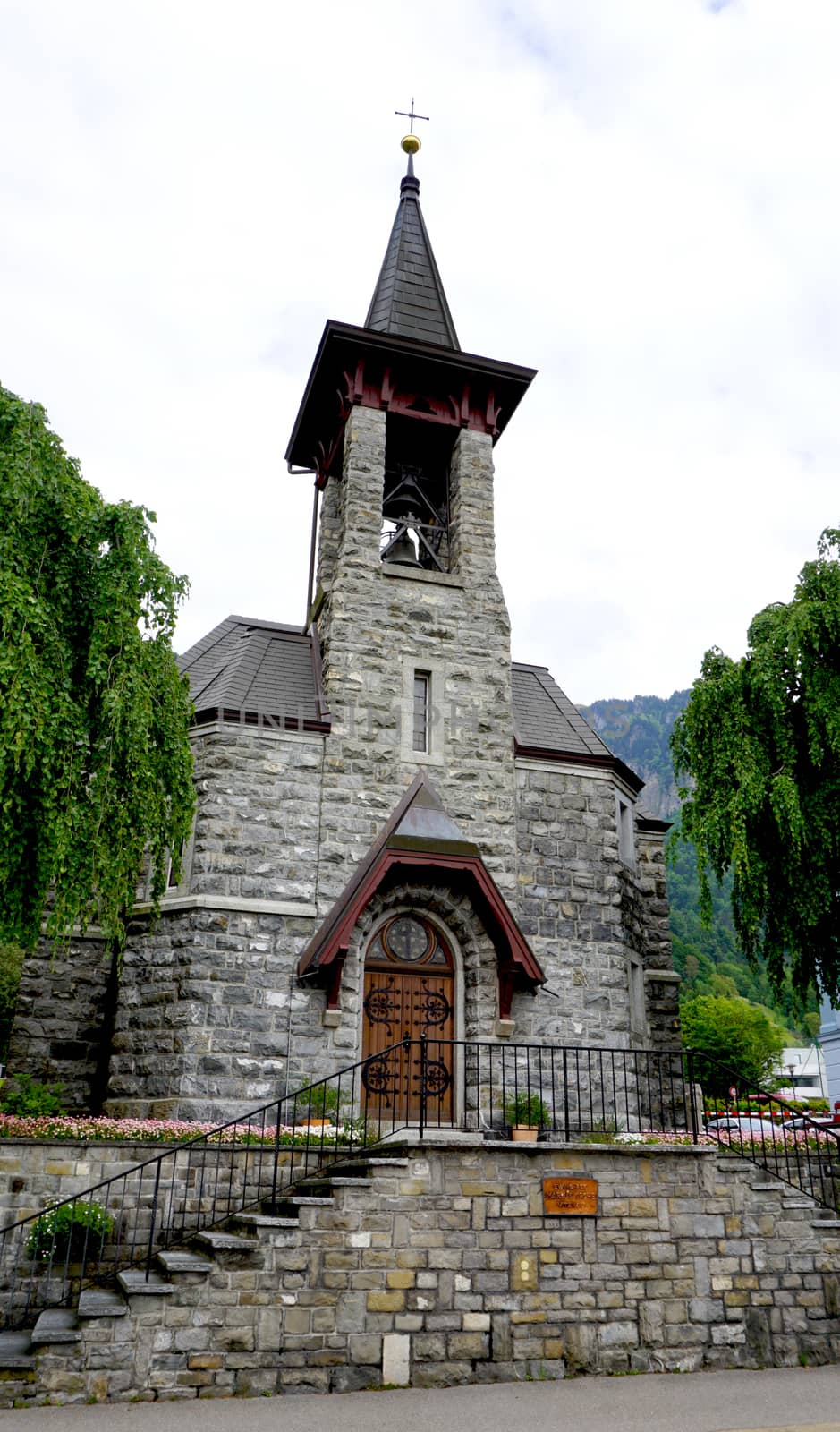 ancient church in Vitznau, Lucerne,  Switzerland