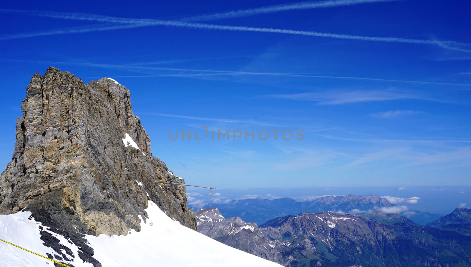 Top of stone mountains Titlis Landscape, Switzerland