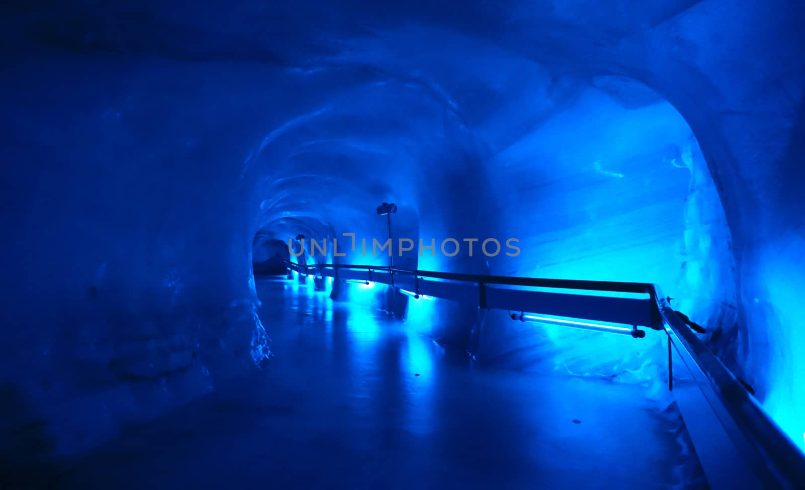 Mountains Cave Tunnel walkway Titlis, Engelberg, Switzerland