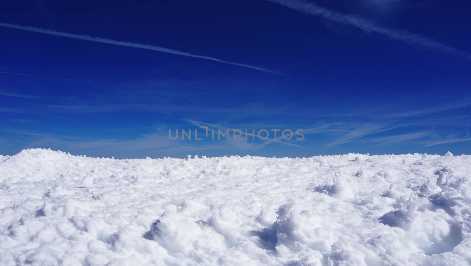 snow mountains field Titlis and blue sky background, Engelberg, Switzerland