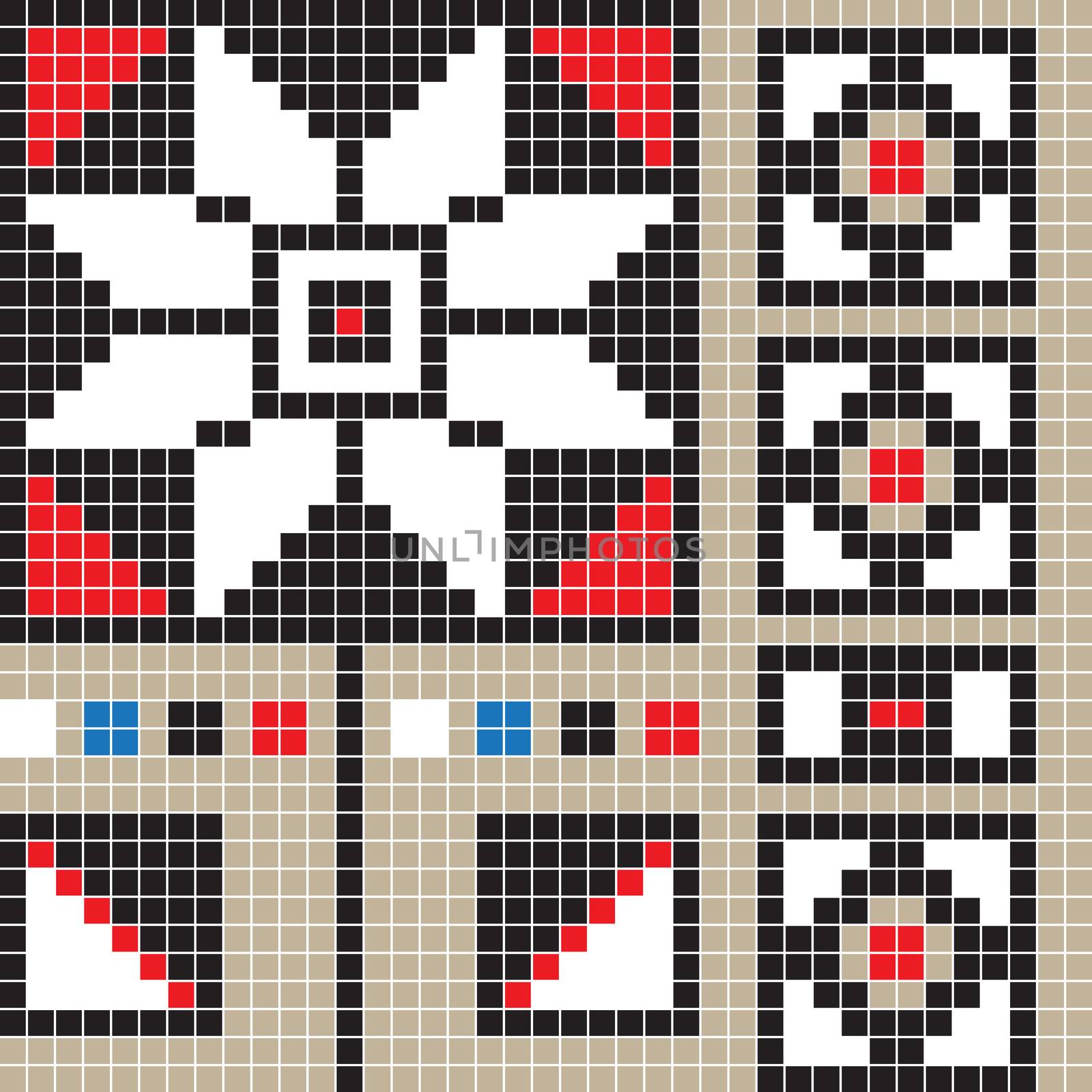 Freestyle pattern inspired by a Romanian traditional motif from Moldova 