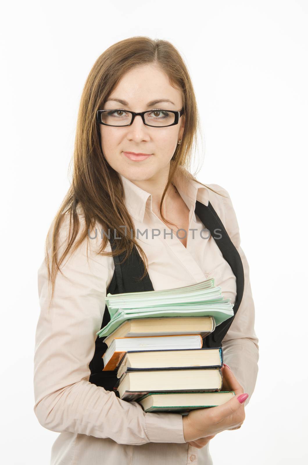 Portrait of a young girl of twenty-five teachers or office specialist