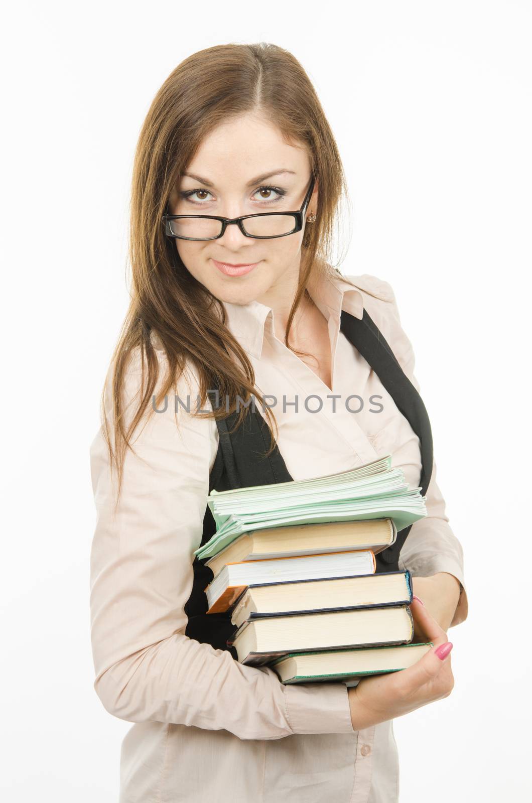 Portrait of a young girl of twenty-five teachers or office specialist