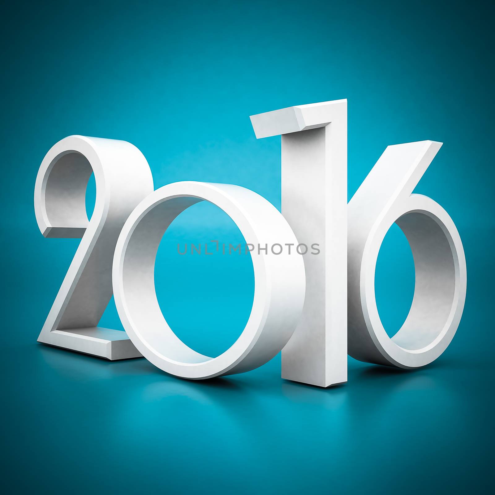 Happy new year 2016 on a blue background