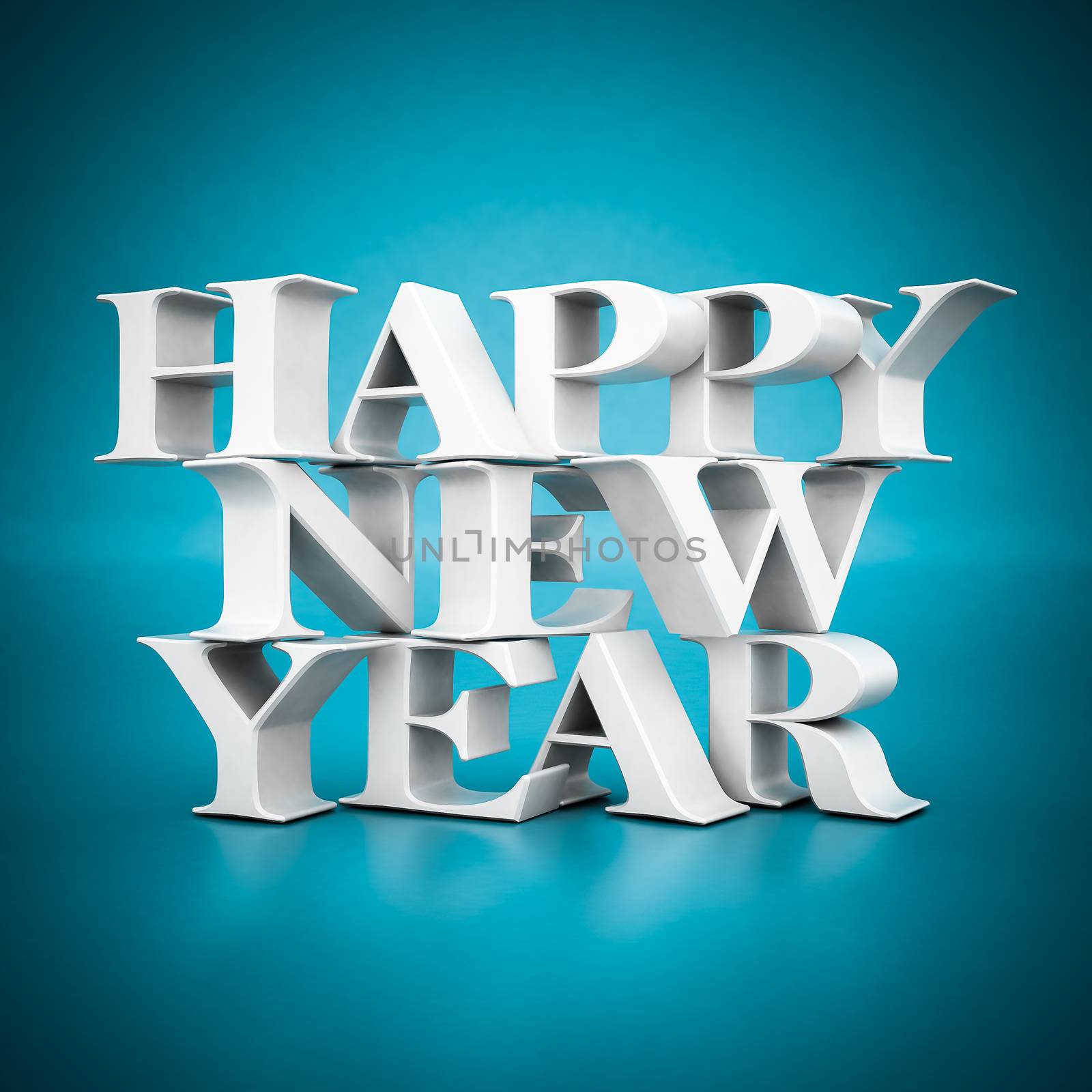 Happy new year 2016 on a blue background