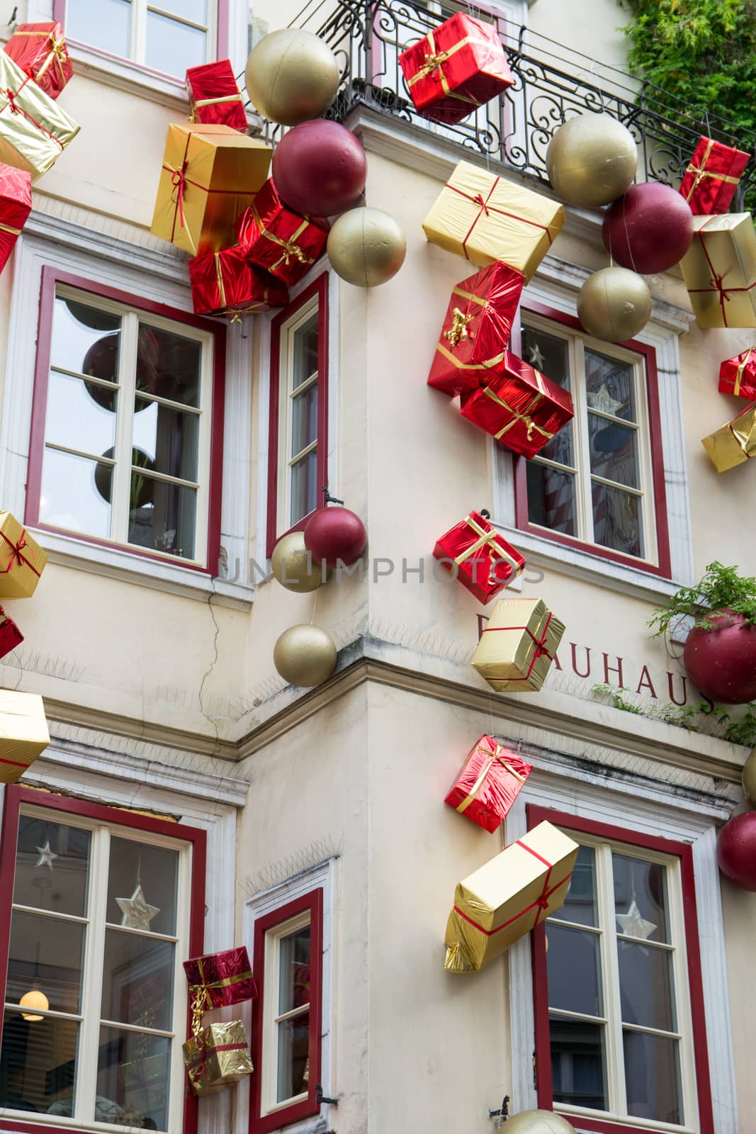 gifts hanging on house