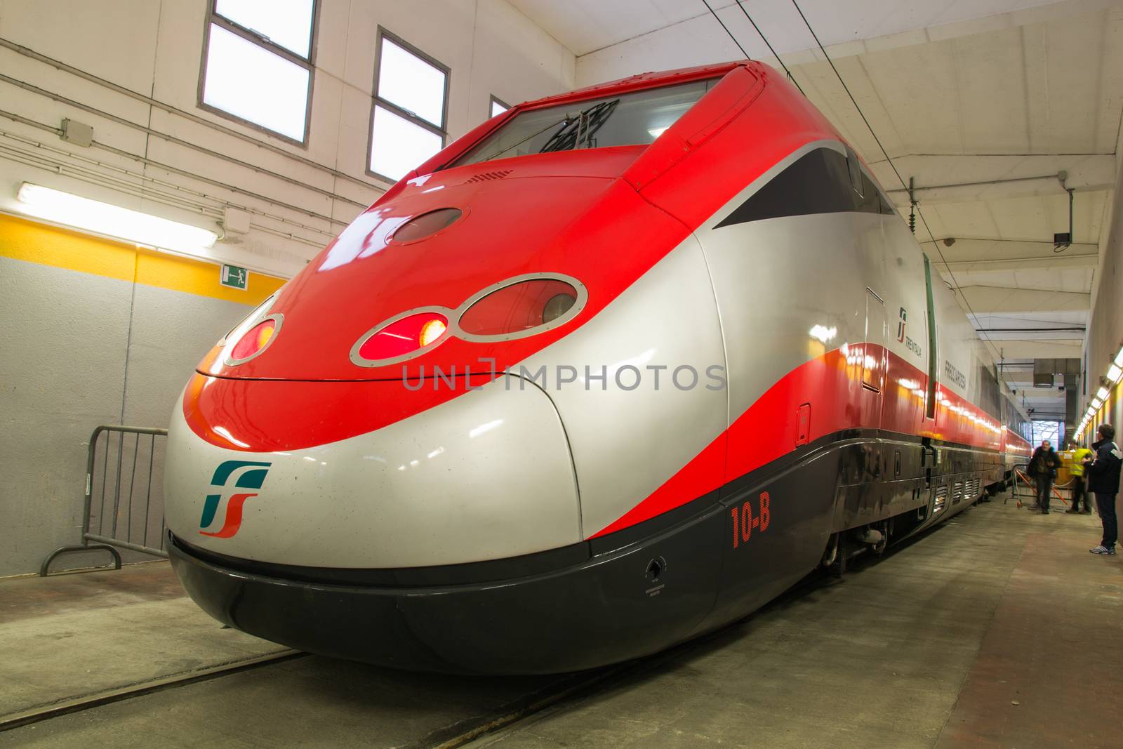 VICENZA, ITALY - DECEMBER 14: Workshop major repairs Trenitalia Vicenza celebrates the hundredth anniversary Sunday, December 14, 2014 and and for this open to citizens.