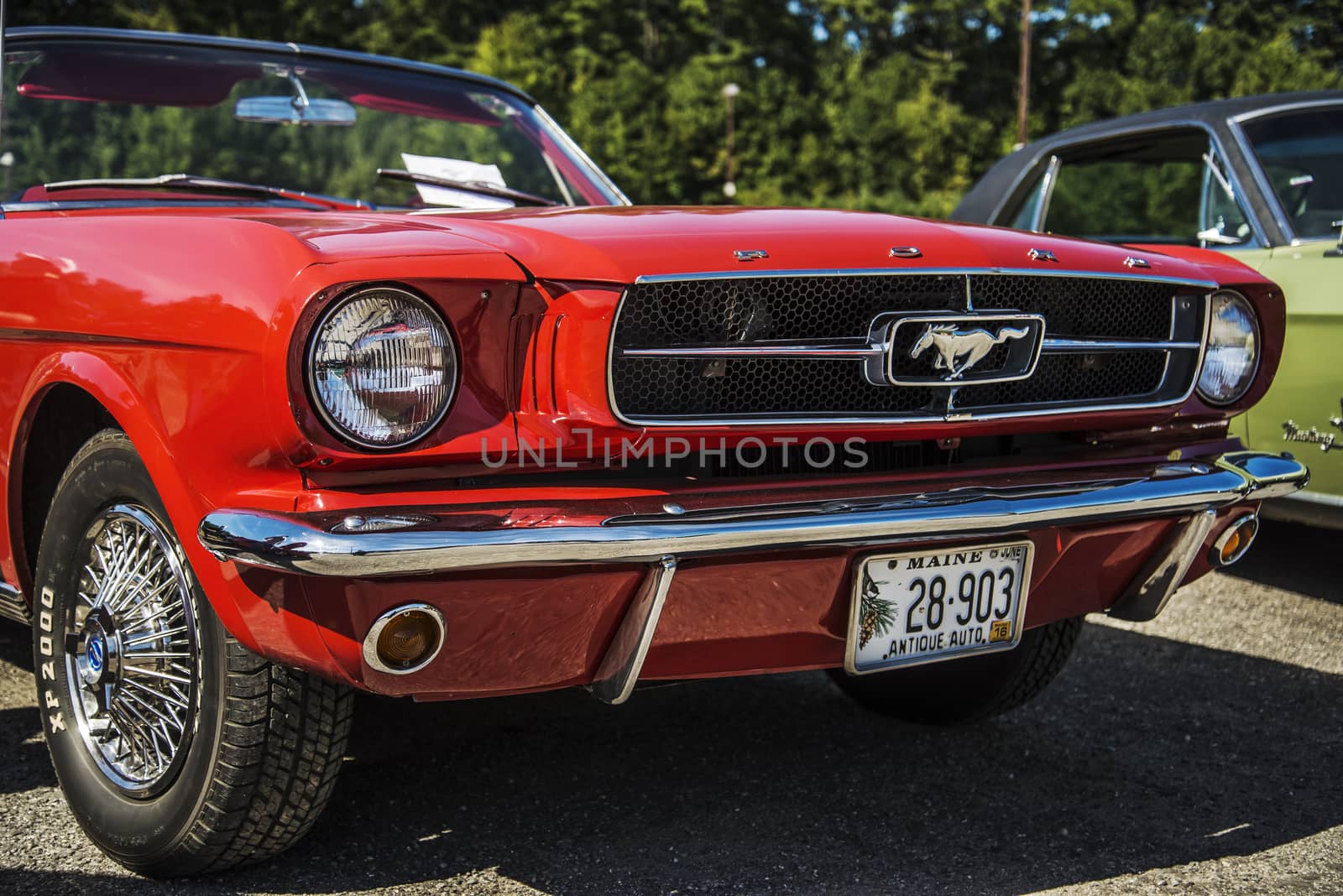 OLD ORCHARD BEAC, SEPTEMBER 26: Ford Mustang presented at the Motor Show on September 26, 2015 in Old Orchard Beach, Maine, USA