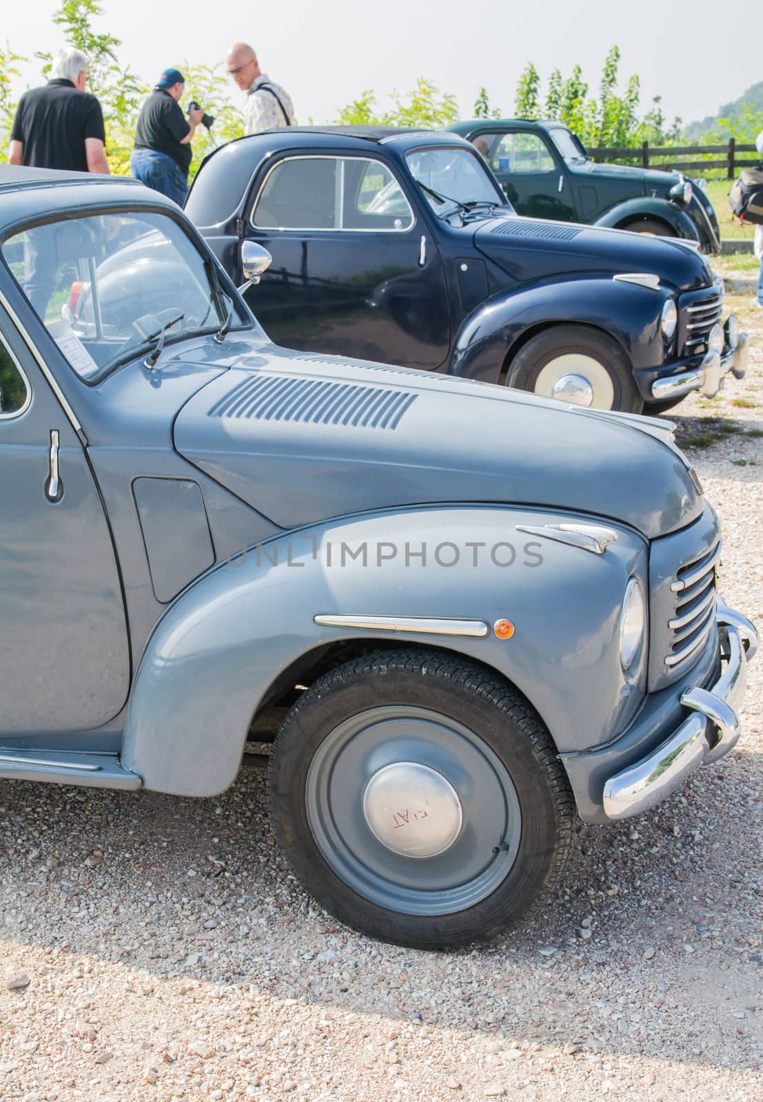 VERONA, ITALY - SEPTEMBER 27: Topolino cars. Topolino Autoclub Italia organizes a gathering on Lake Garda Sunday, September 27, 2014. Cars and enthusiasts from all over Italy.