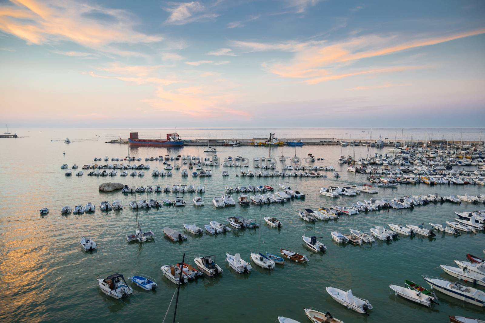 marina of Otranto at sunset