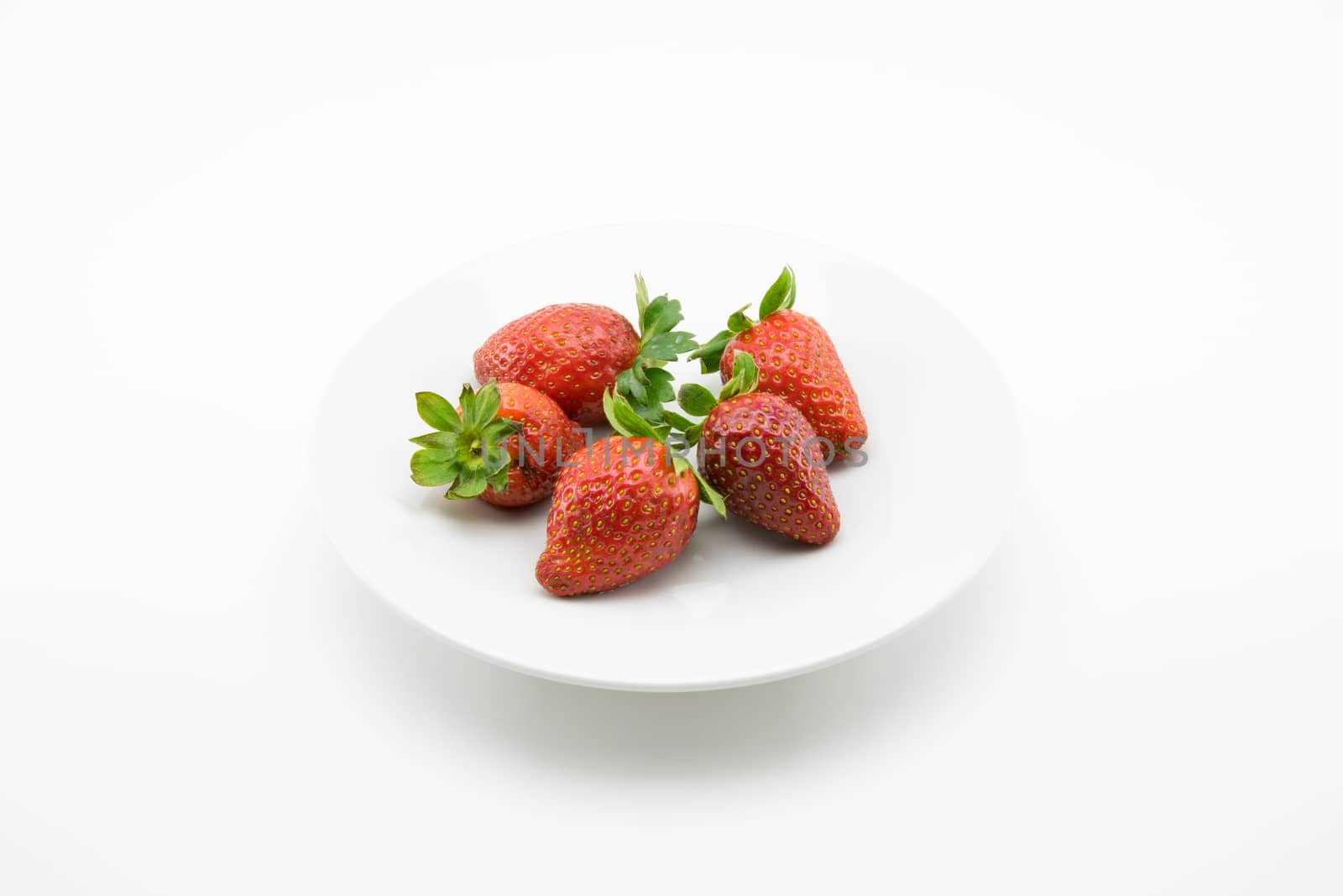 red strawberries freshly picked