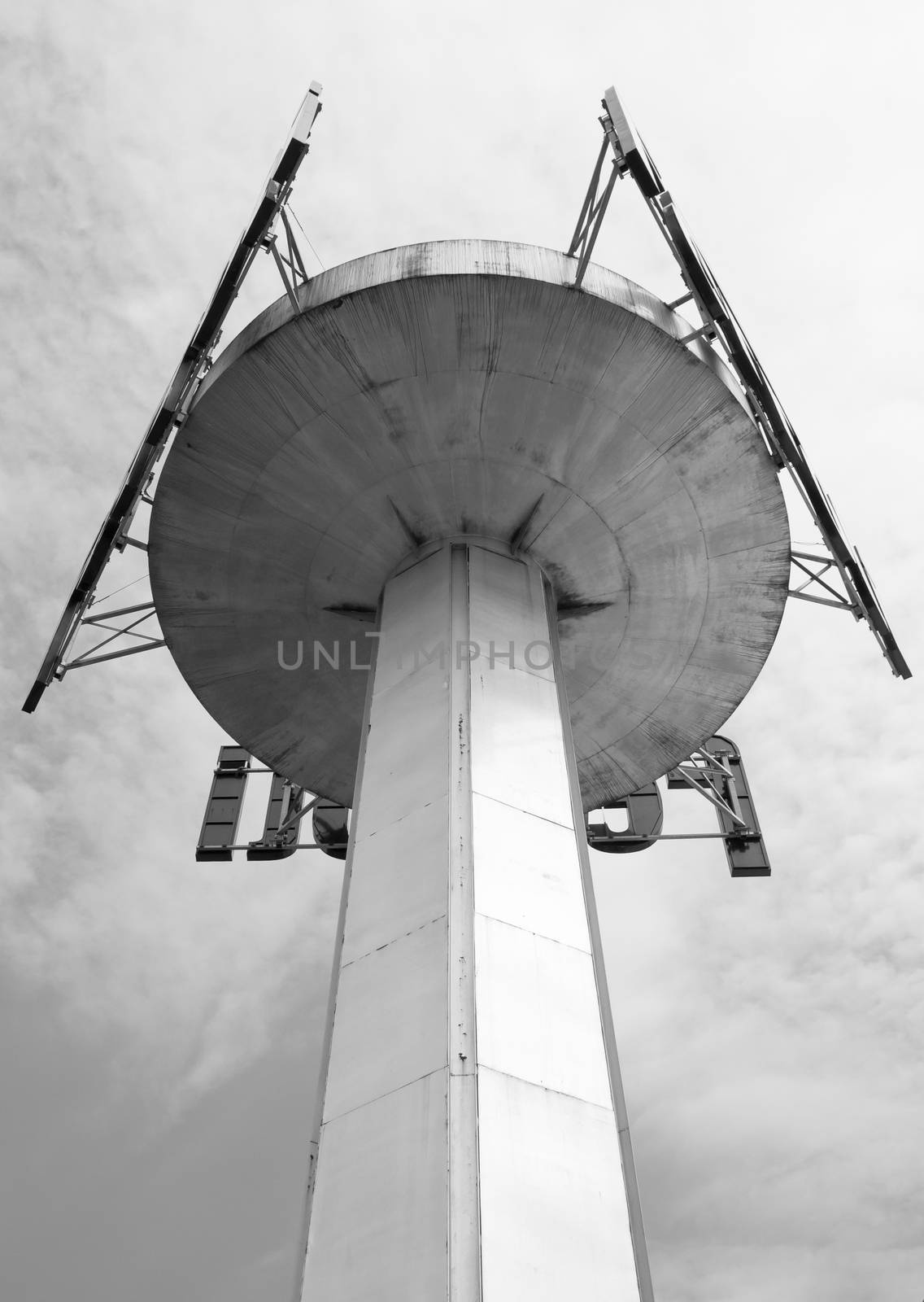 huge advertising sign tower