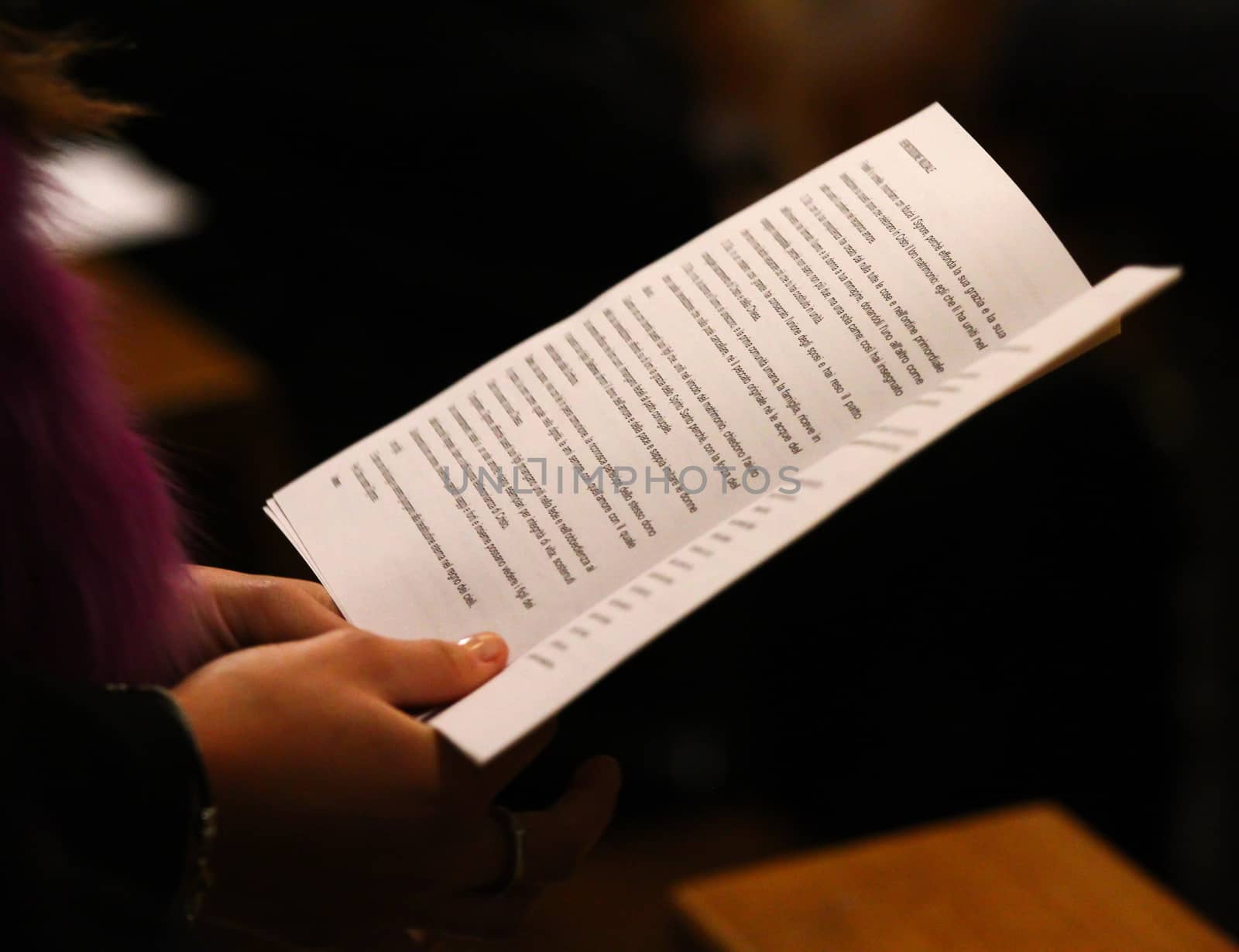 read the booklet during  a religious service