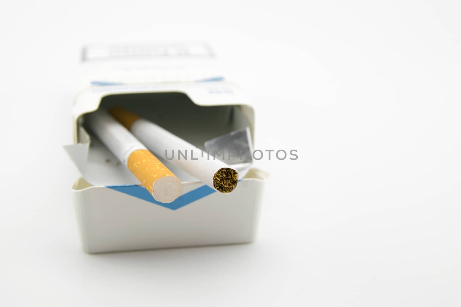 two cigarettes in the cigarette pack