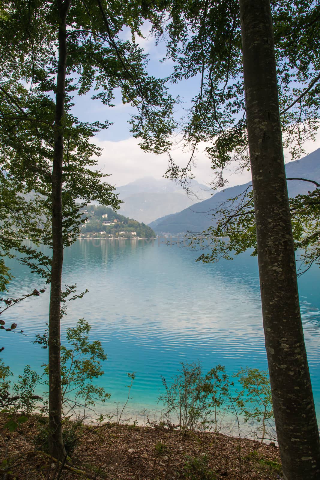 Ledro lake in Italy is called the blue lake