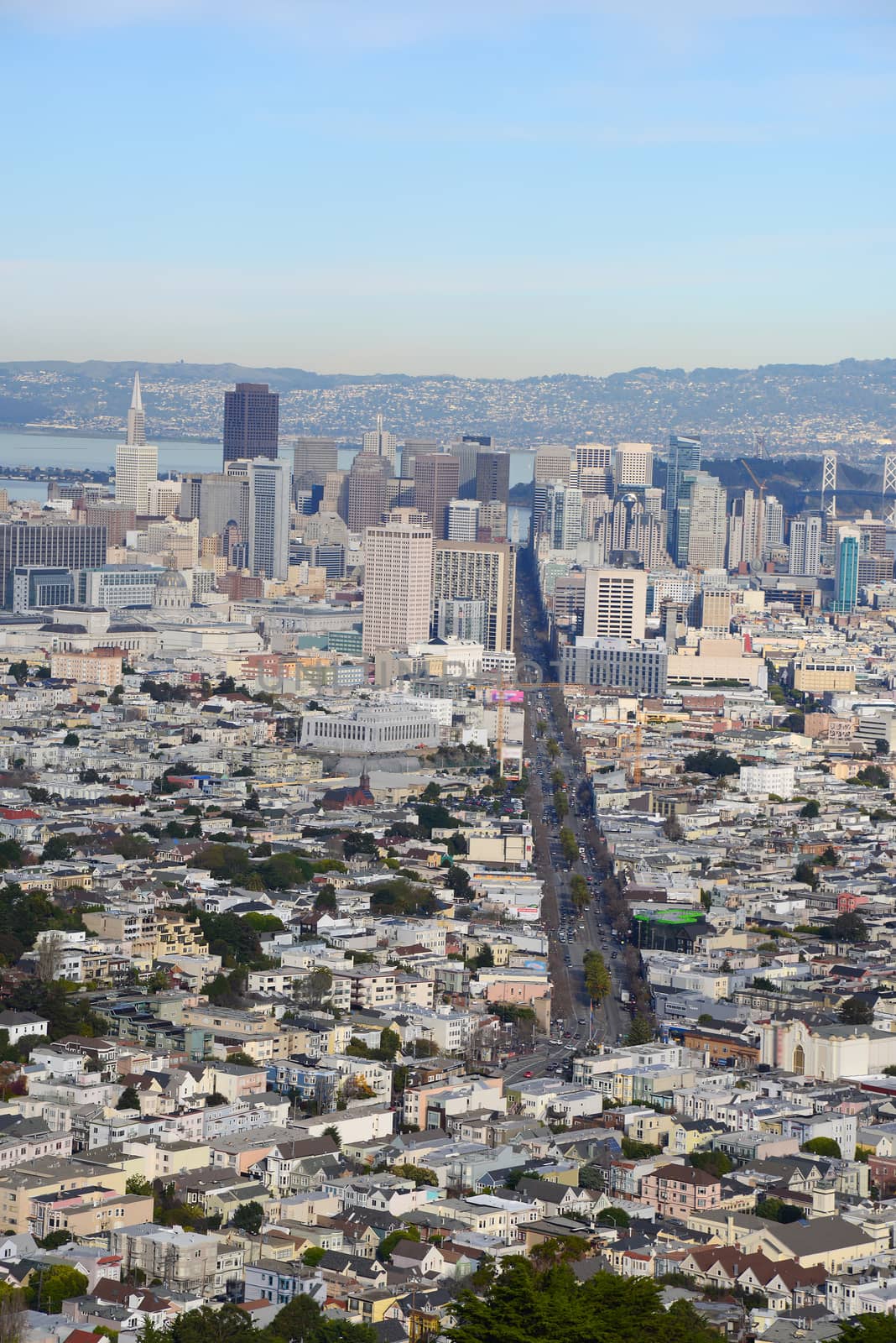 san francisco from twin peaks by porbital