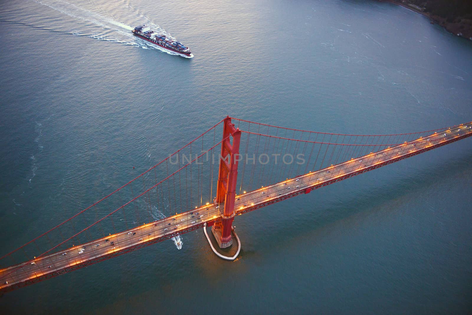 golden gate bridge aerial view by porbital