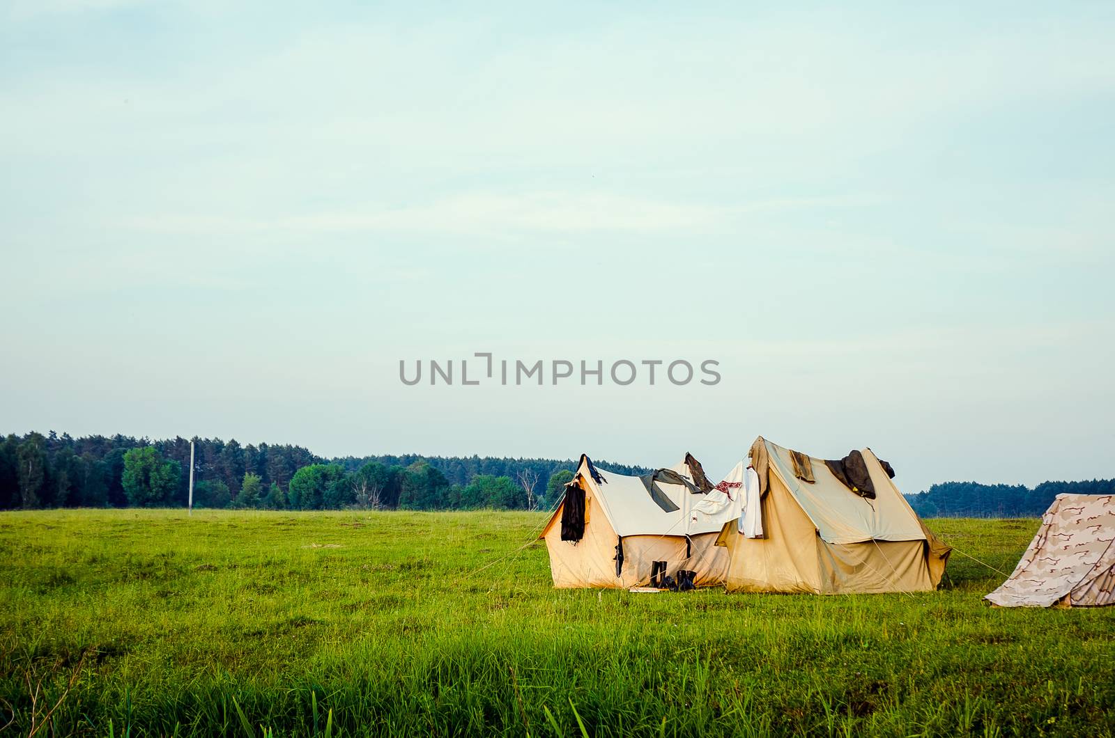 Landscape tent camp by Morfey713
