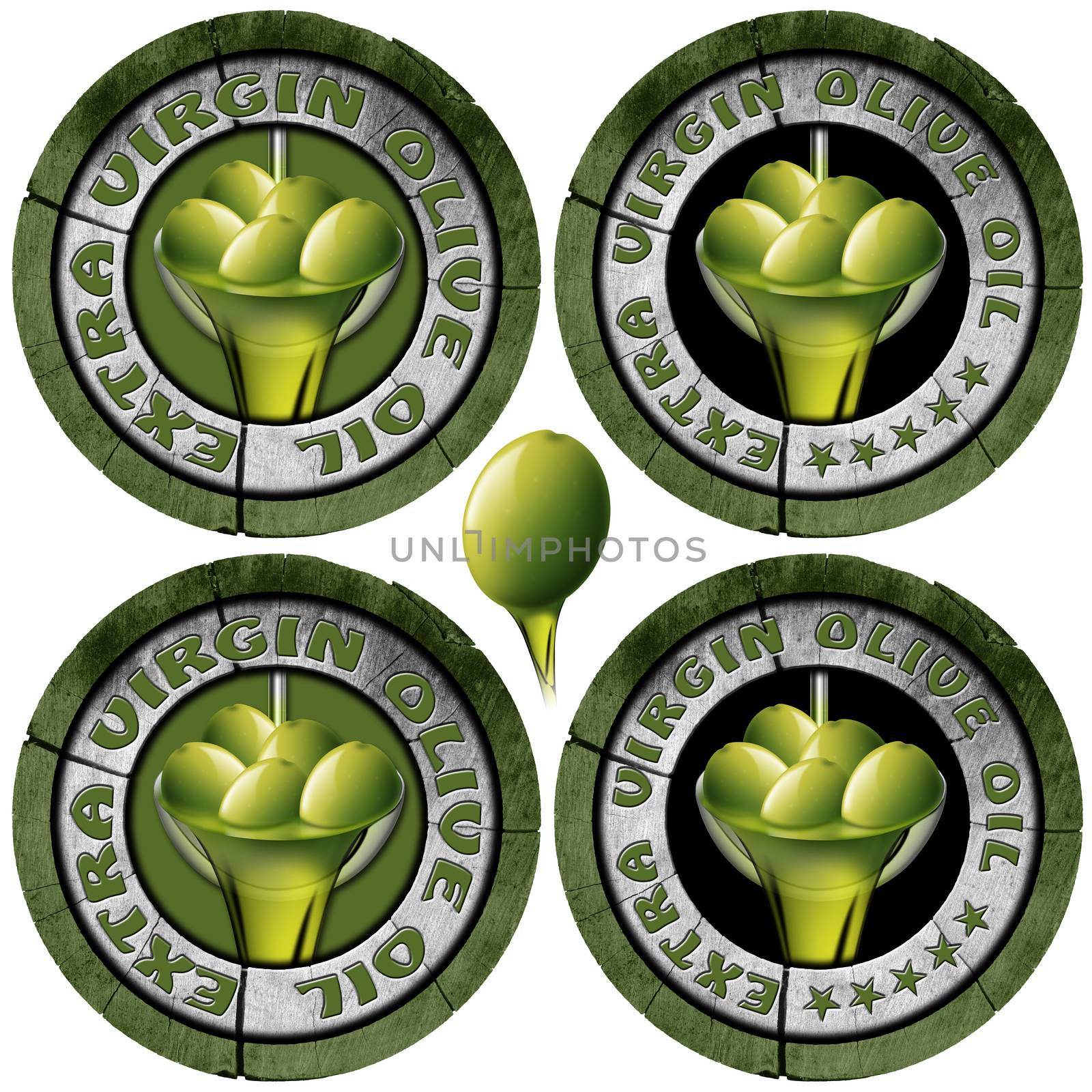 Extra Virgin Olive Oil - Four Icons by catalby