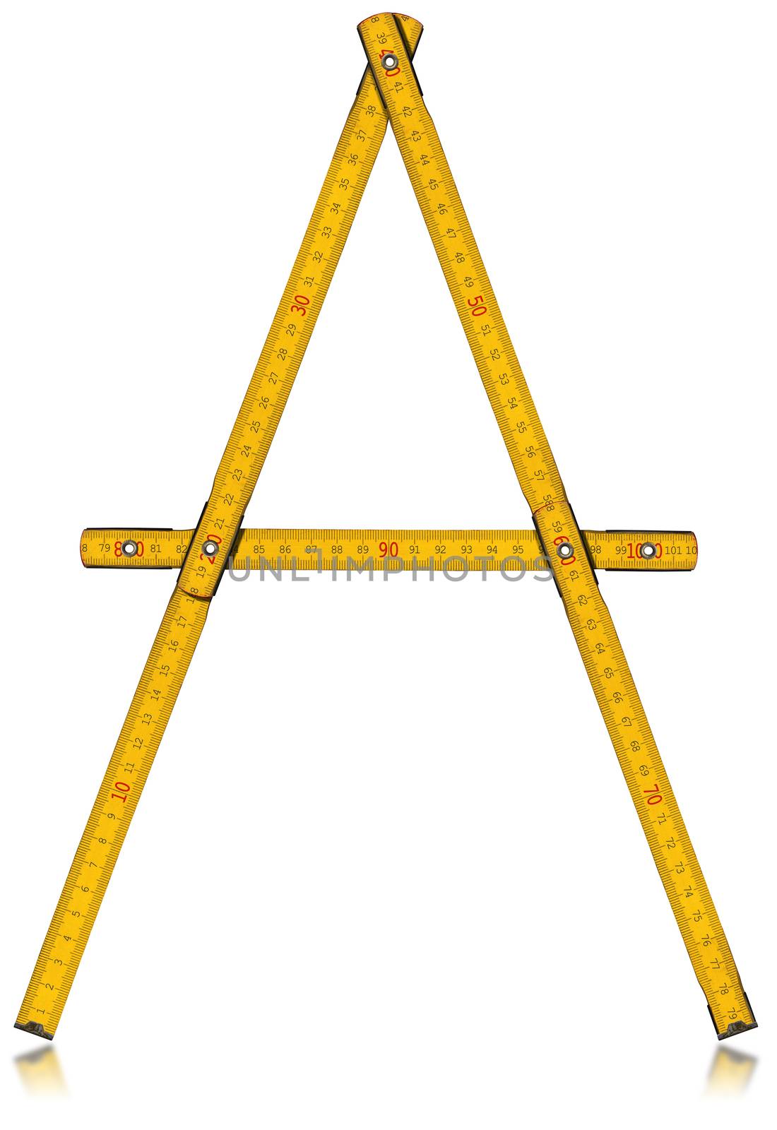 Font A - Old Yellow Meter Ruler by catalby