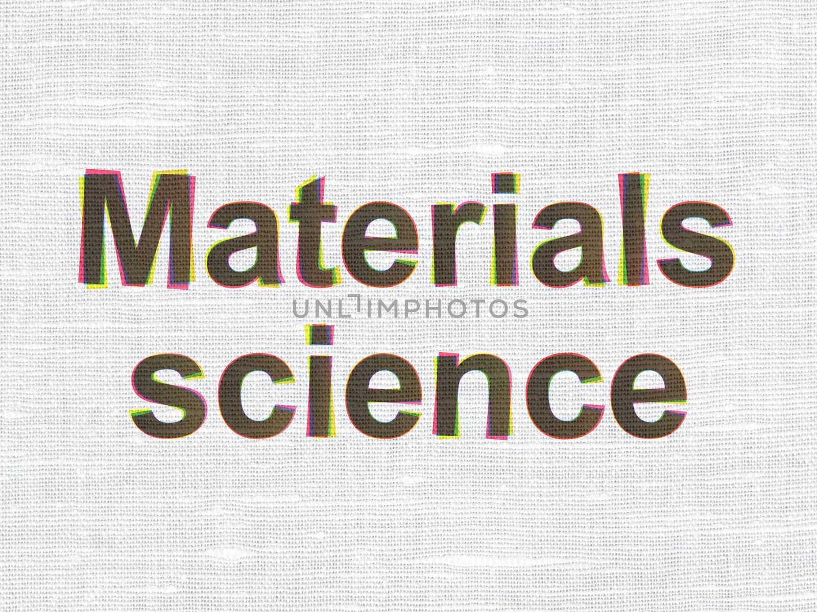 Science concept: Materials Science on fabric texture background by maxkabakov