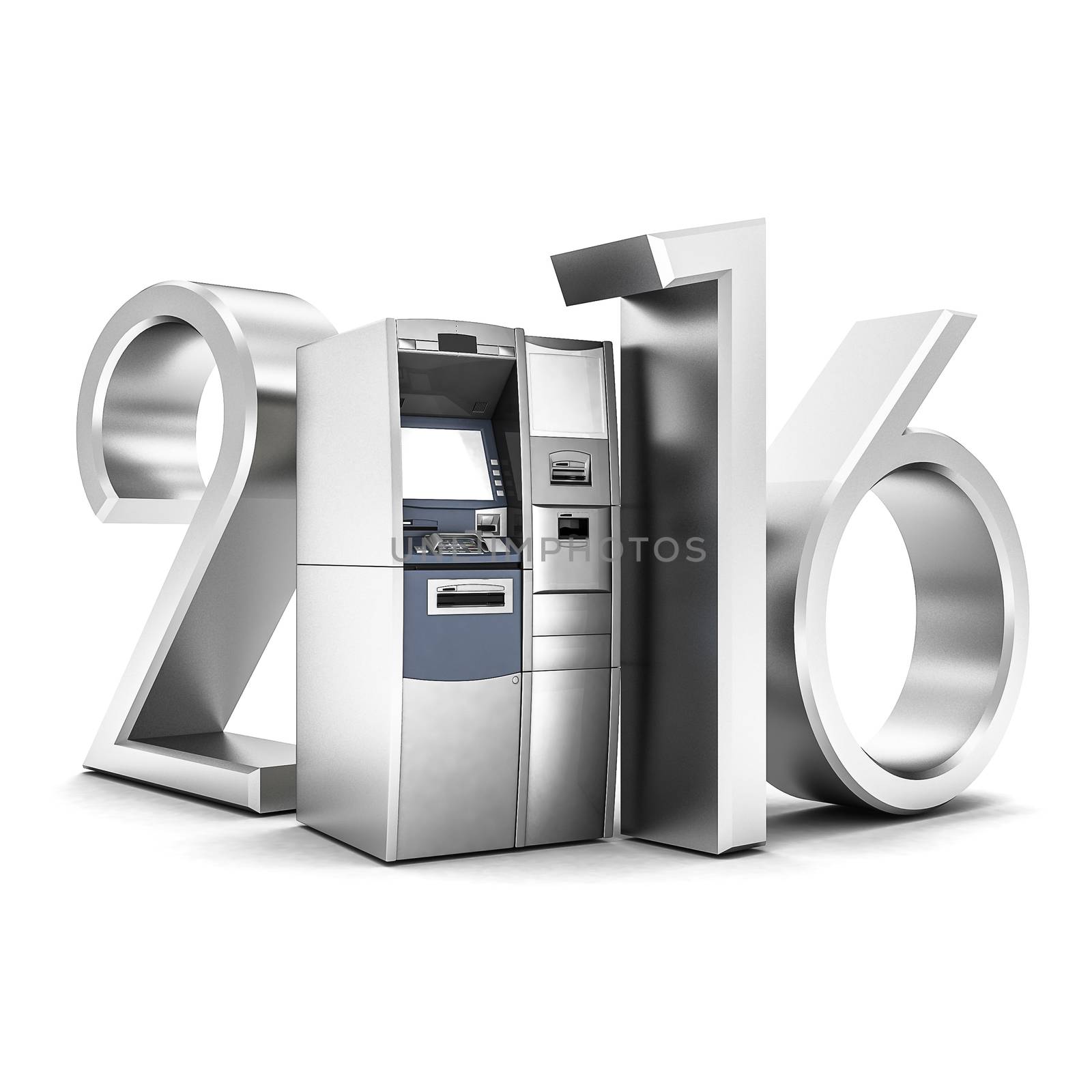 image of the new ATM on white background