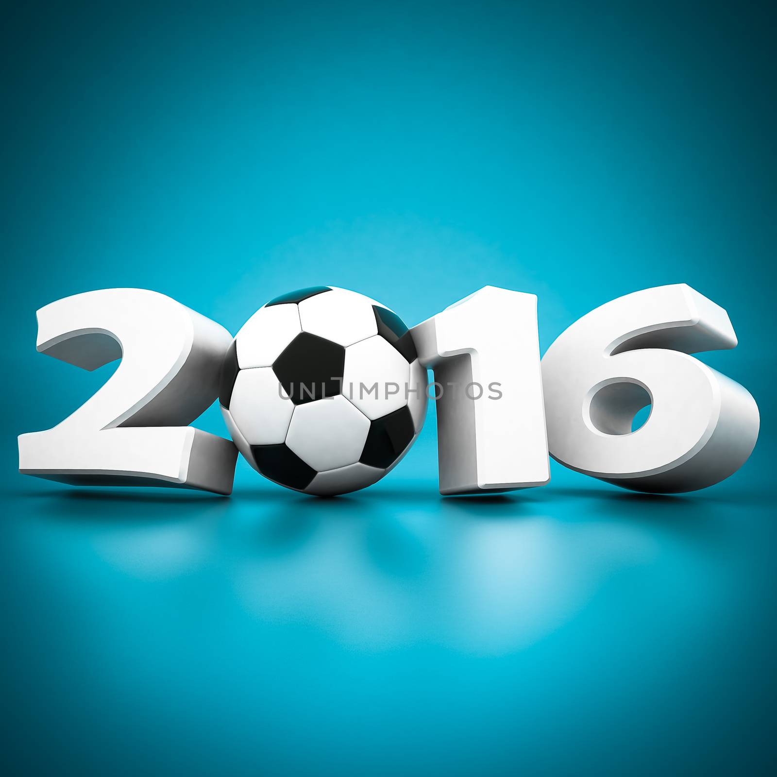 Happy new year 2016 on a blue background