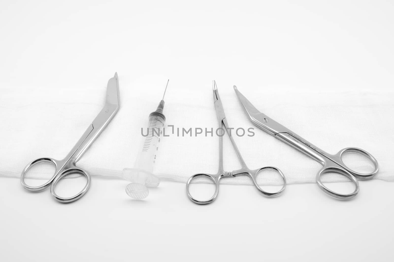 surgical composition with instruments and syringe by Isaac74