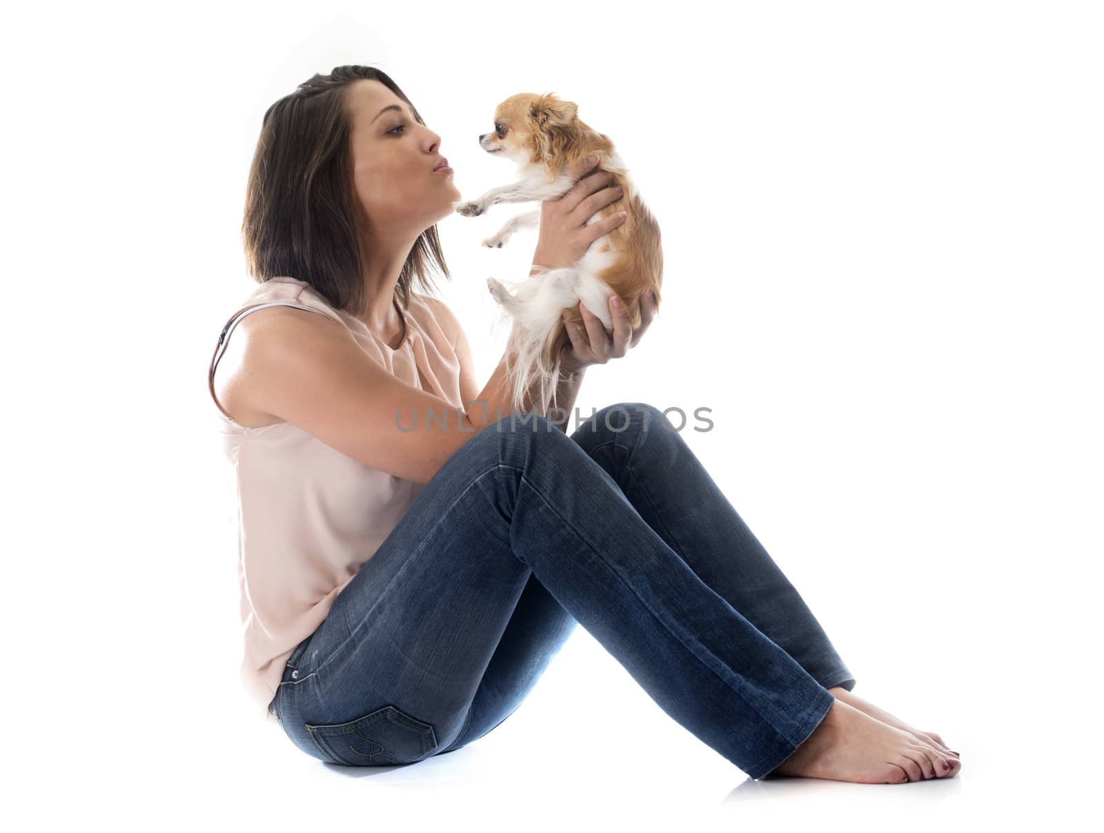 young woman and chihuahua by cynoclub