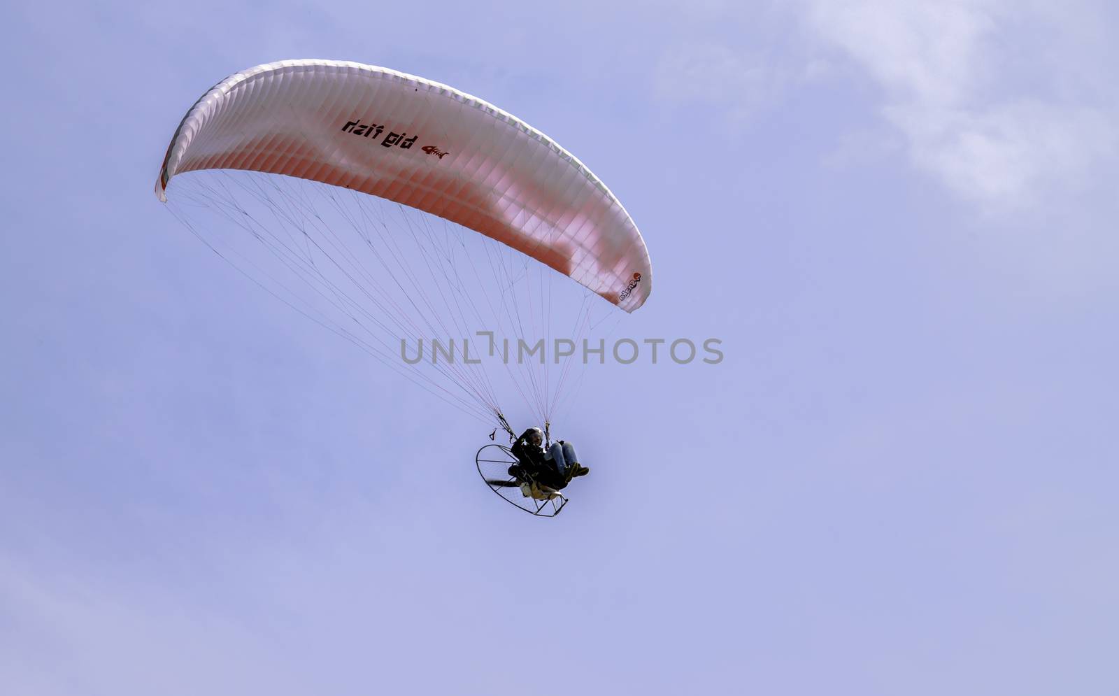 FERRARA, ITALY - SEPTEMBER 13: Ferrara ballon festival is a major annual gathering for fans of hot air balloons and paragliders on Ferrara Saturday, September 13, 2014.