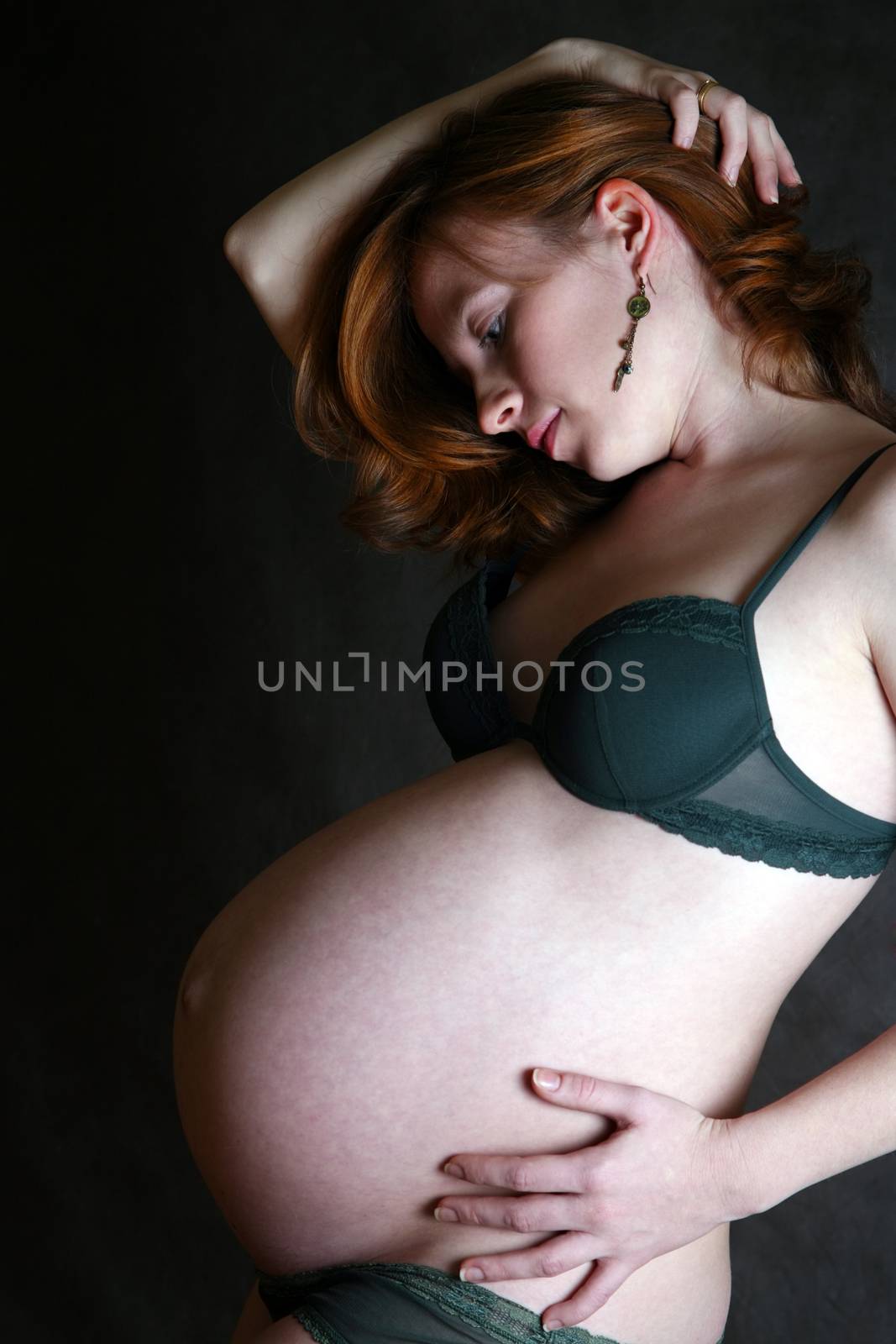 The pregnant woman on the ninth month. 