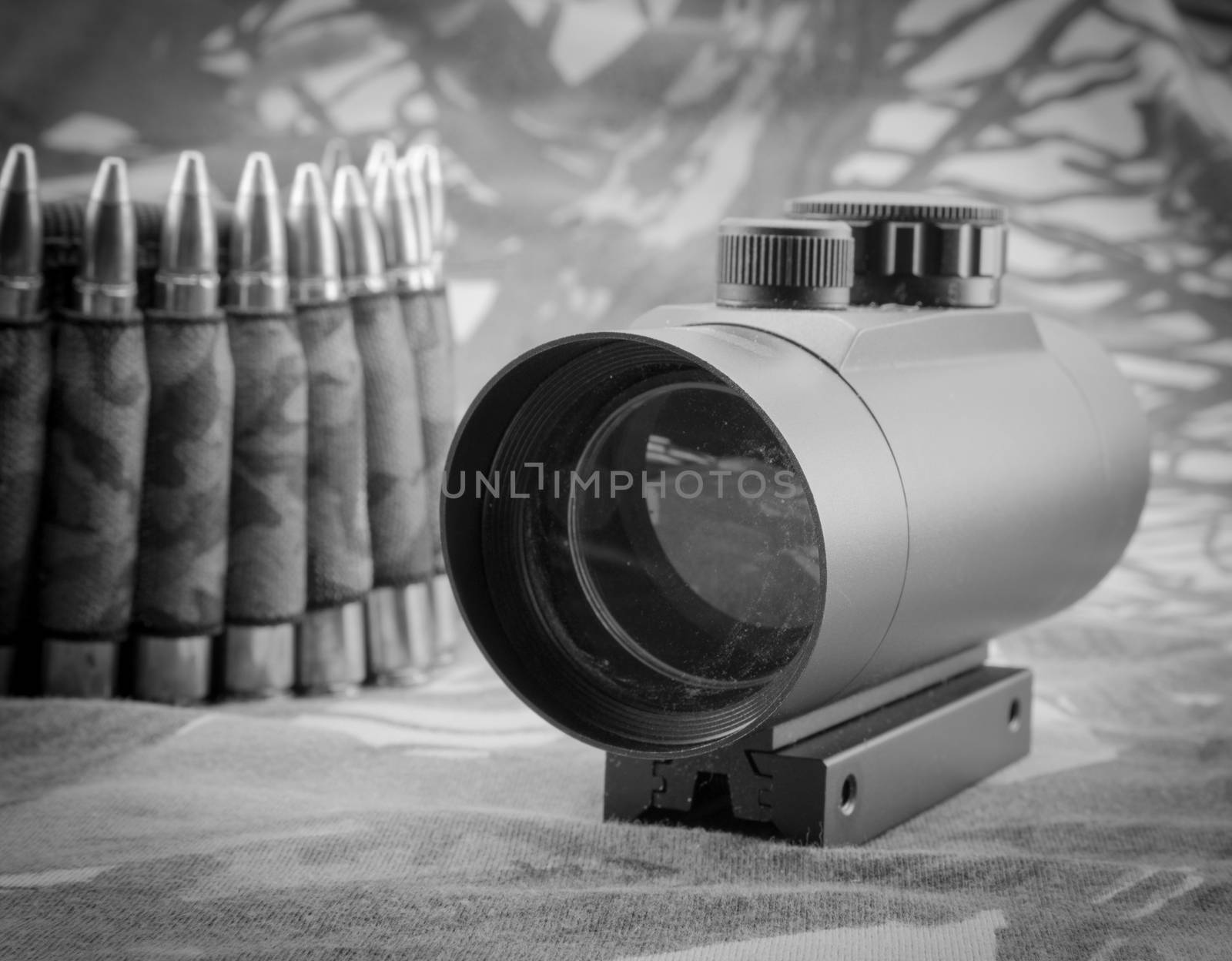 rifle ammunition and red dot sight by Isaac74