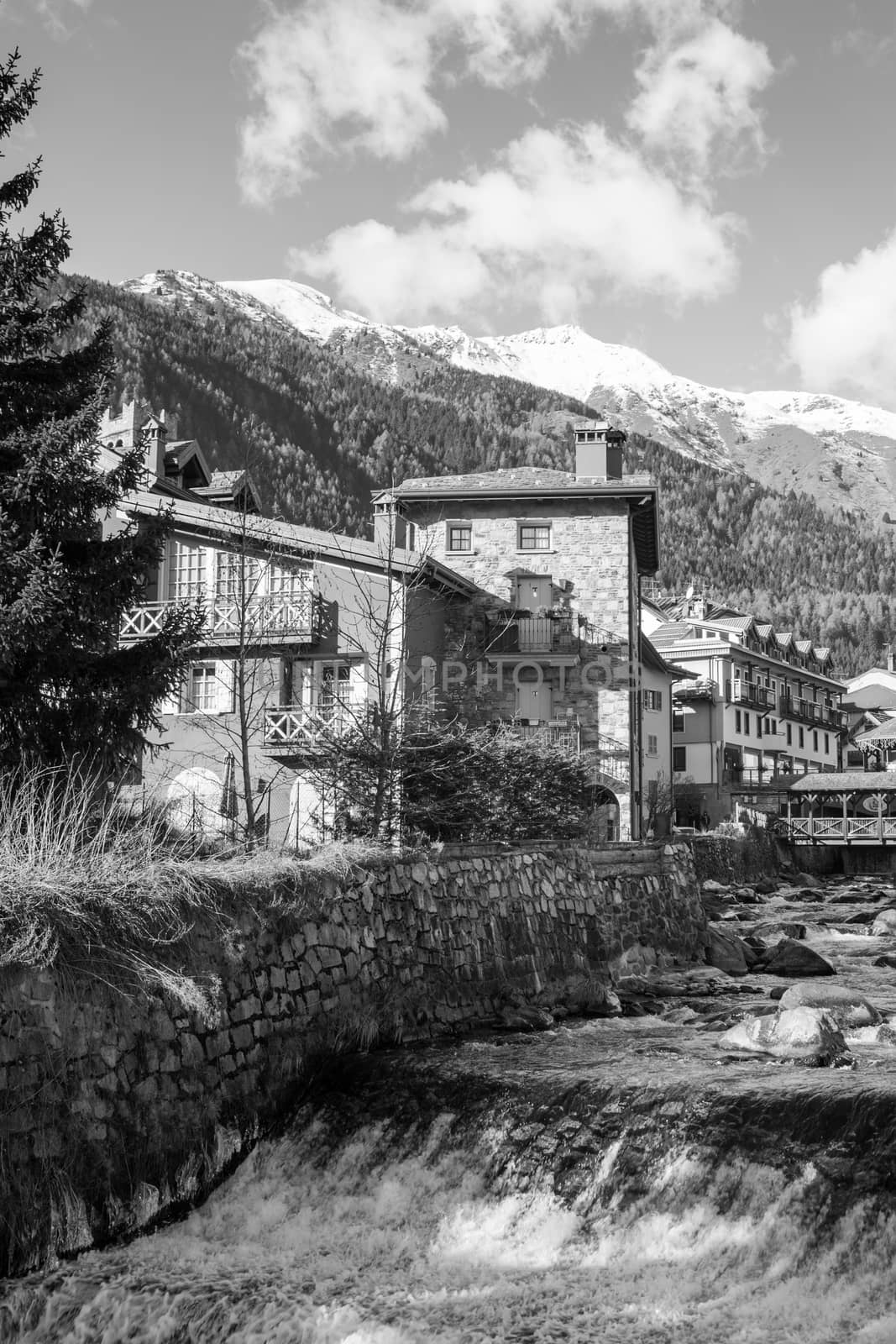 Village on mountain creek. by Isaac74