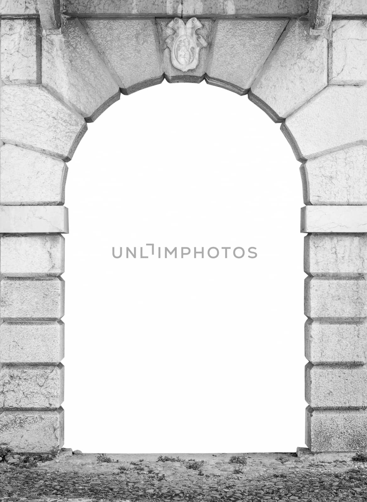 stone arch white isolated by Isaac74