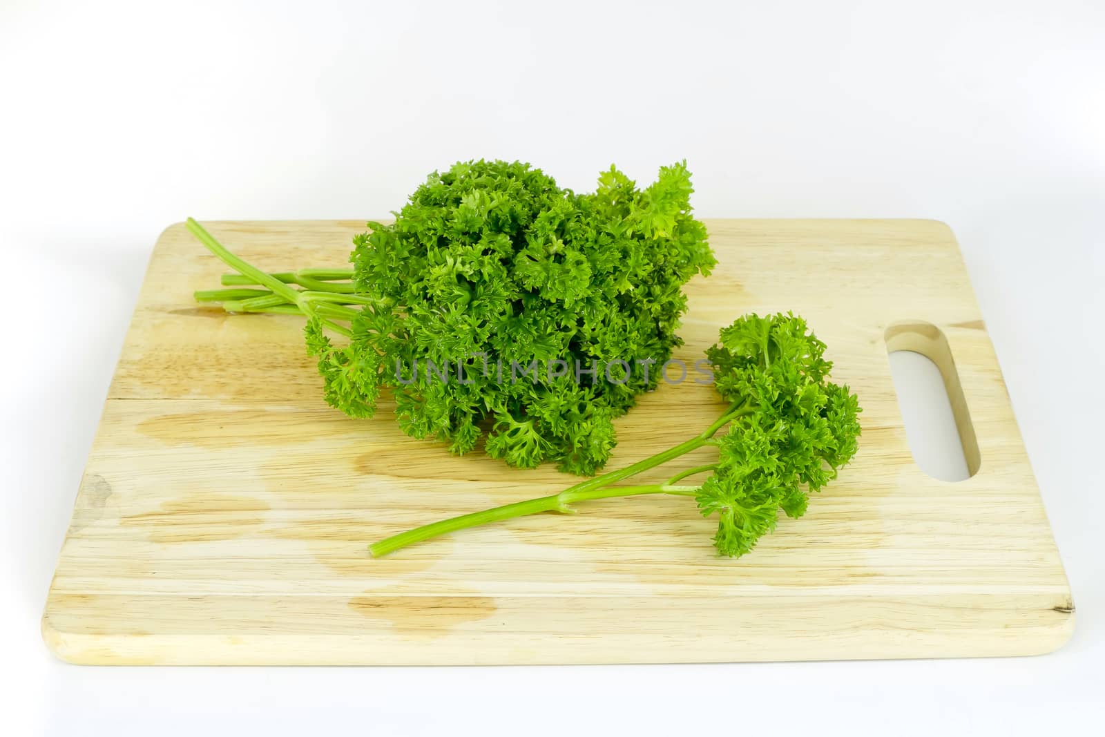 parsley on cutting board by art9858