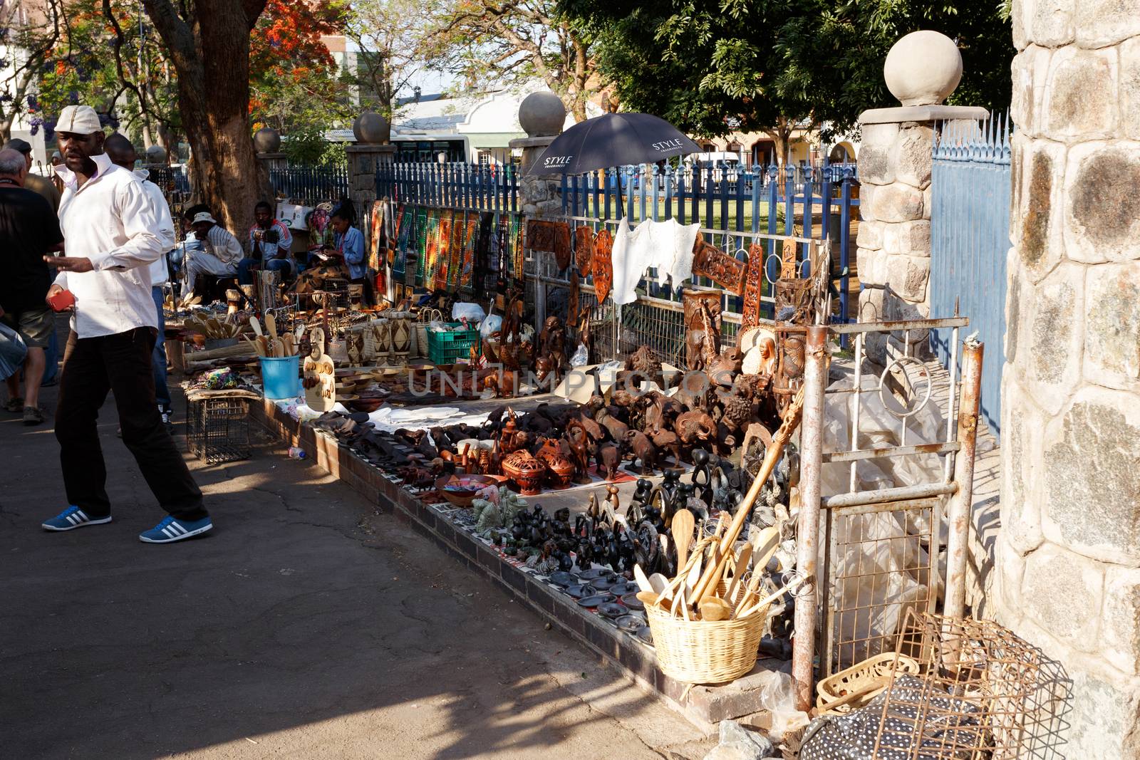 ZIMBABWE, BULAWAYO, OCTOBER 27: Market place on street in the second largest city in Zimbabwe, October 27, 2014, Zimbabwe