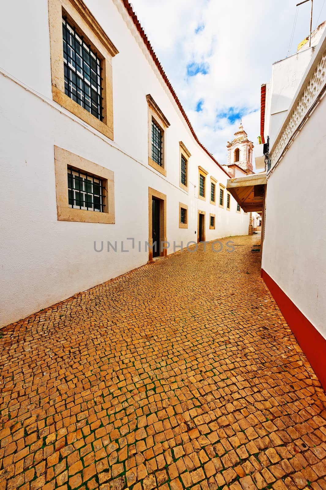 Narrow Street in the Medieval Portuguese City of Logos