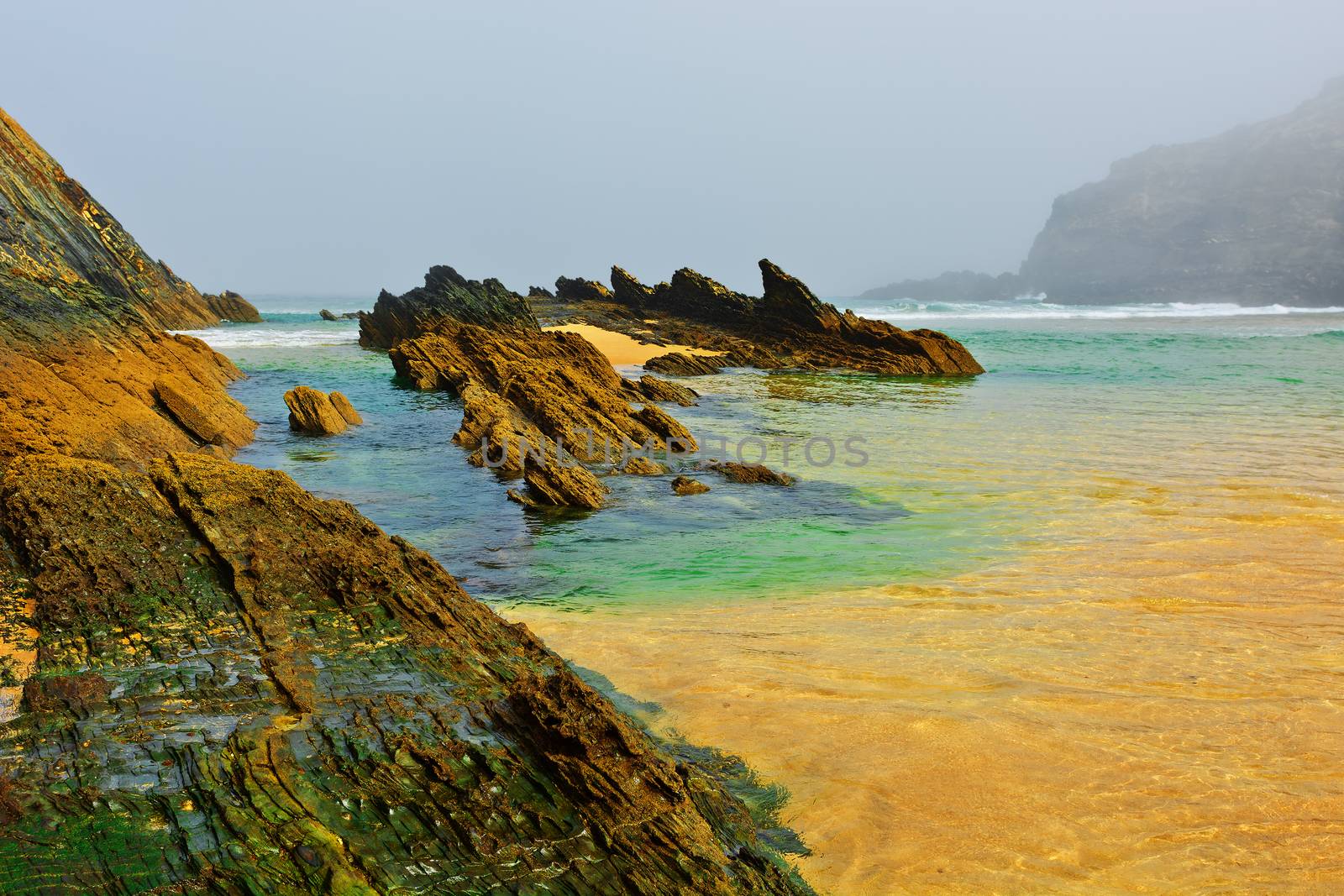 Rocky Coast of Atlantic Ocean in Portugal