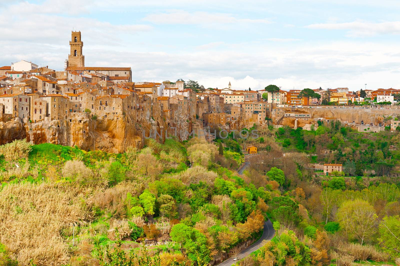 View of the Medieval City in Tuscany, Italy