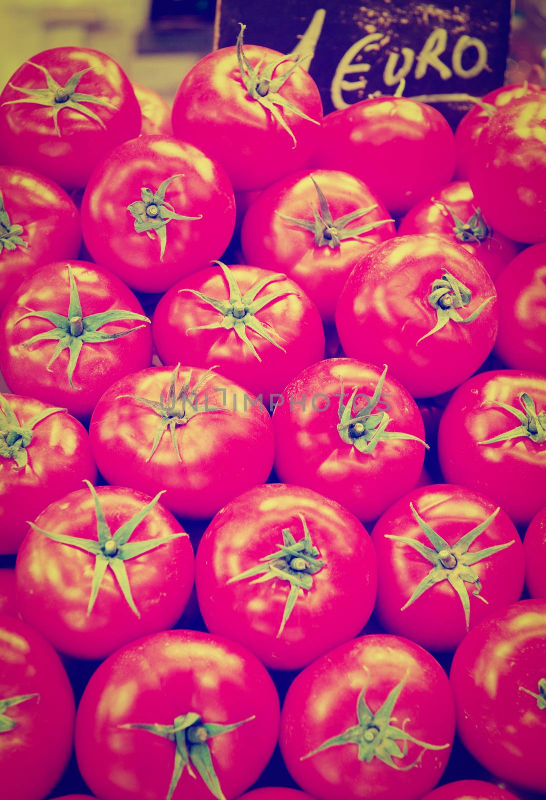 Tomato  Arranged as Background, Instagram Effect