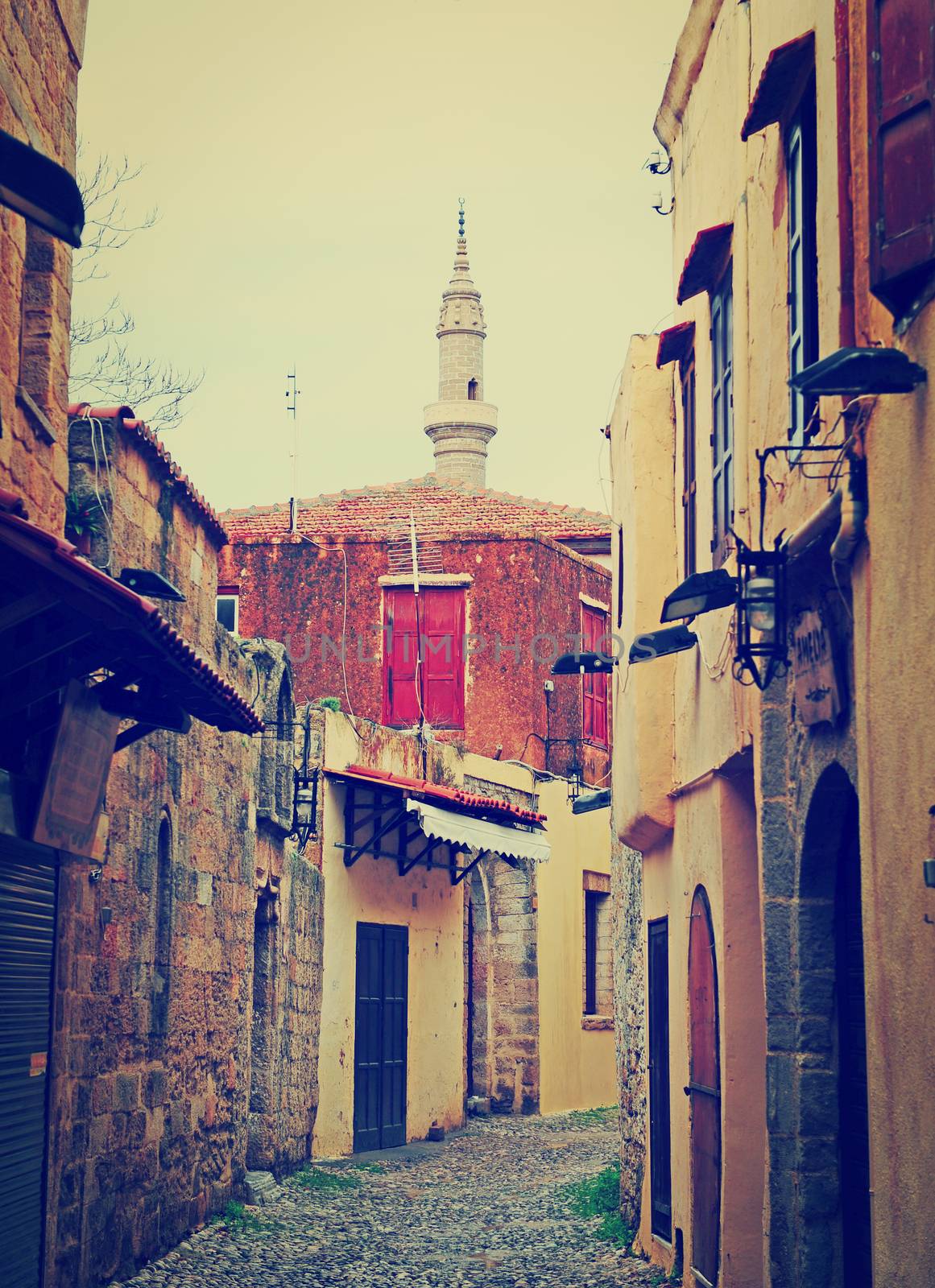  Minaret in the Greek City of Rhodes, Instagram Effect