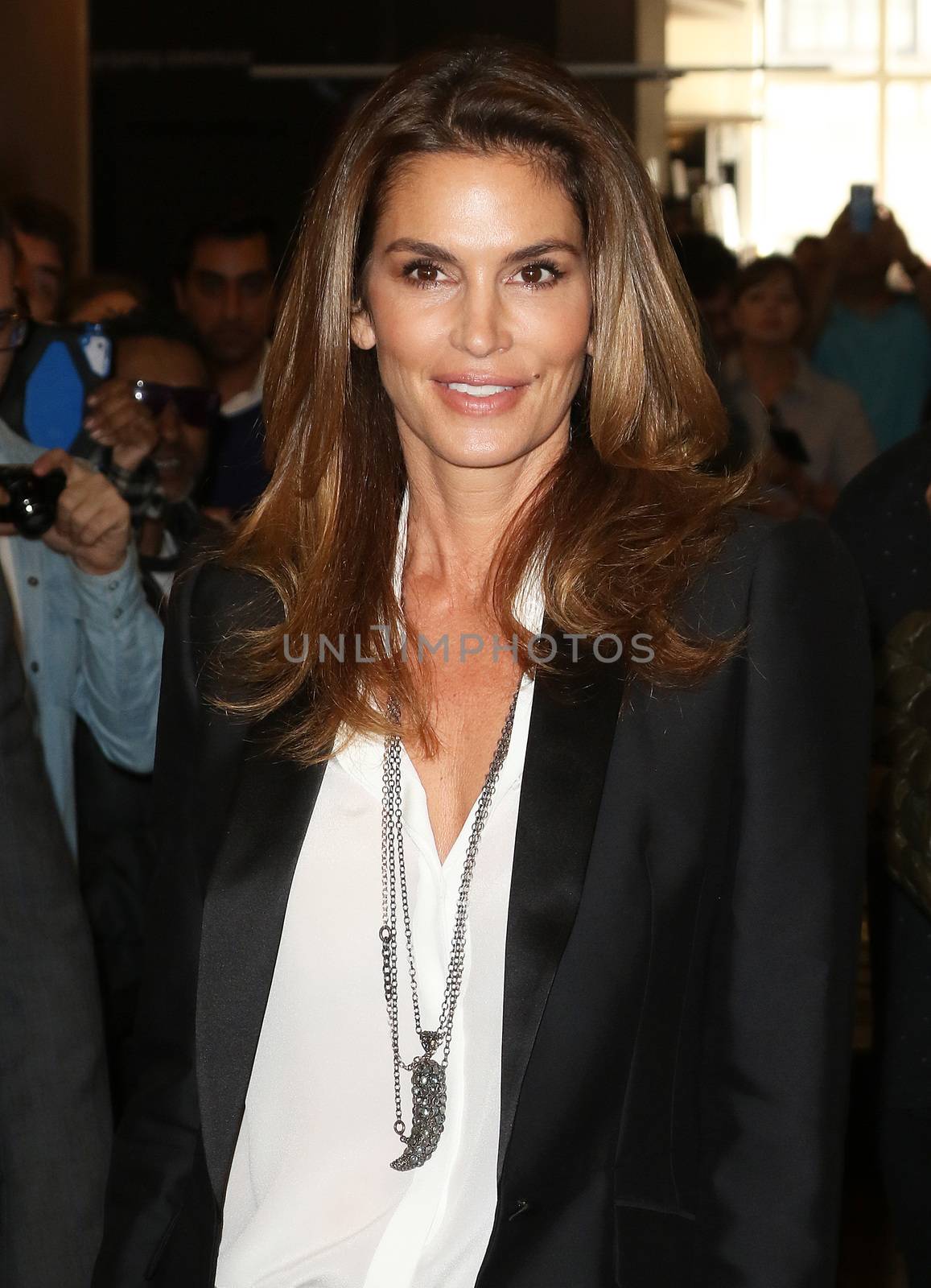 UK, London: American supermodel Cindy Crawford, best known for being one of the five original supermodels discussed her new book and signed copies in Waterstones, London on September 2, 2015. Becoming chronicles her life and career, as she prepares to turn 50 next February, and features some of her most memorable images. 