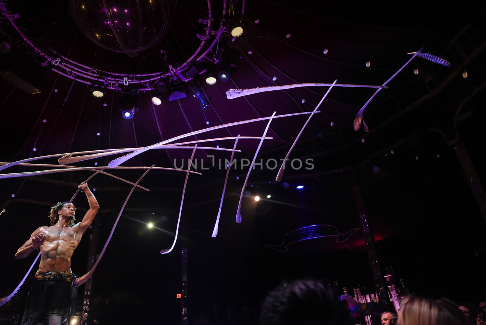 CANADA, Toronto: Andreis Jacobs is the master of control at Spiegelworld's Empire in Toronto on October 1, 2015. 