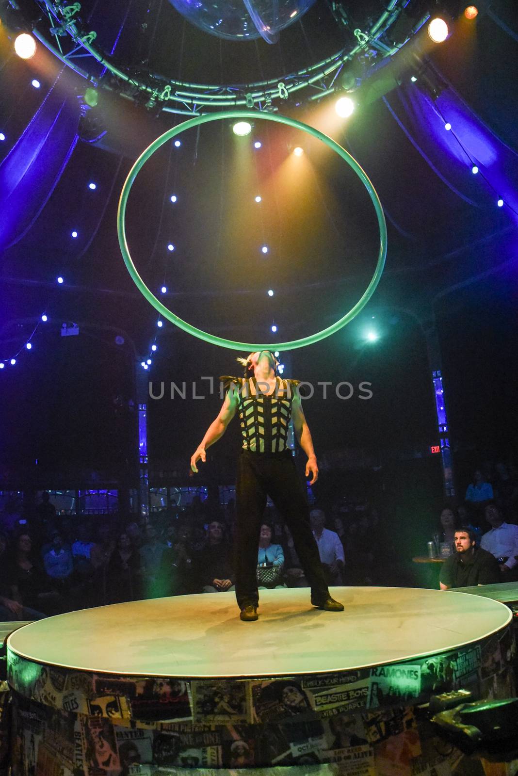 CANADA, Toronto: Yasu Yoshikawa is the master of rings at Spiegelworld's Empire in Toronto on October 1, 2015. 