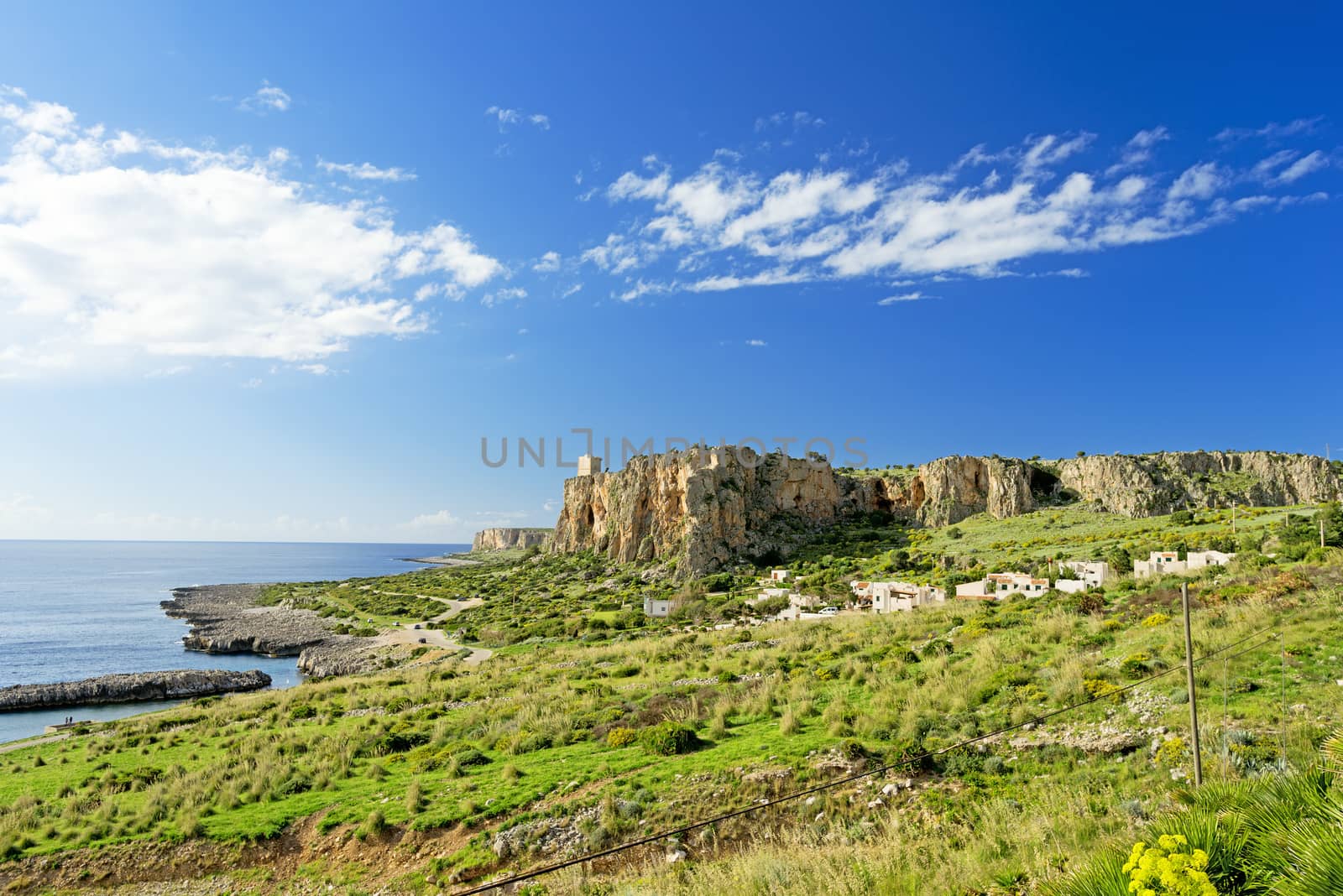 Rocky coast at Sicily Italy by Nanisimova