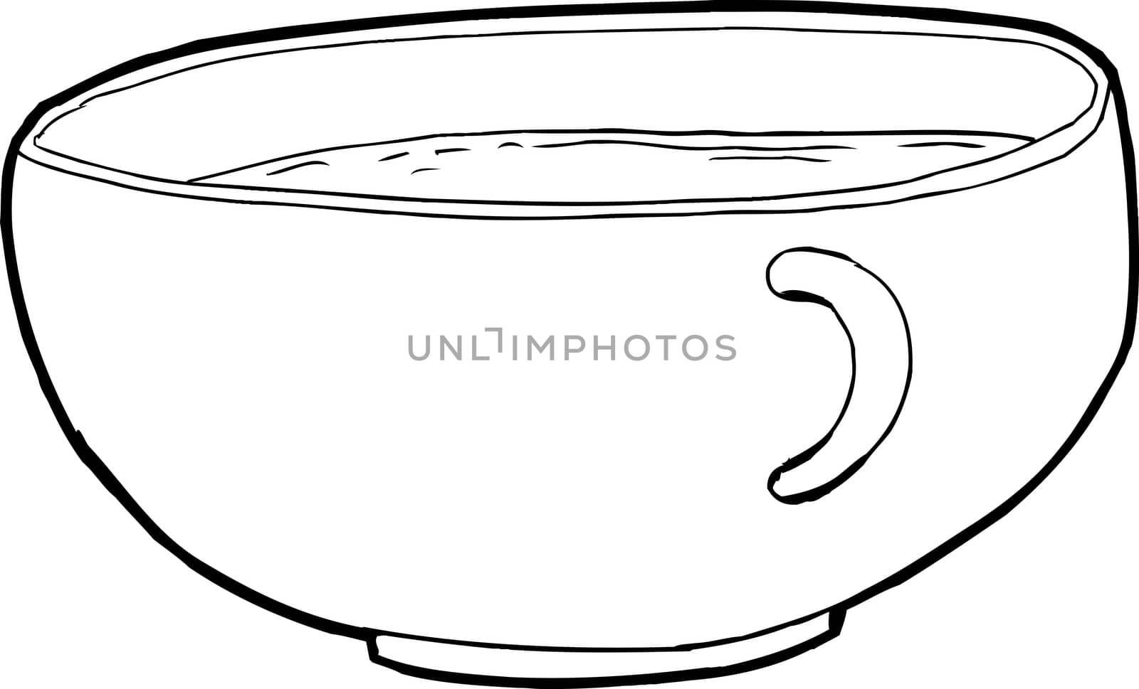 Single full coffee cup cartoon over white background