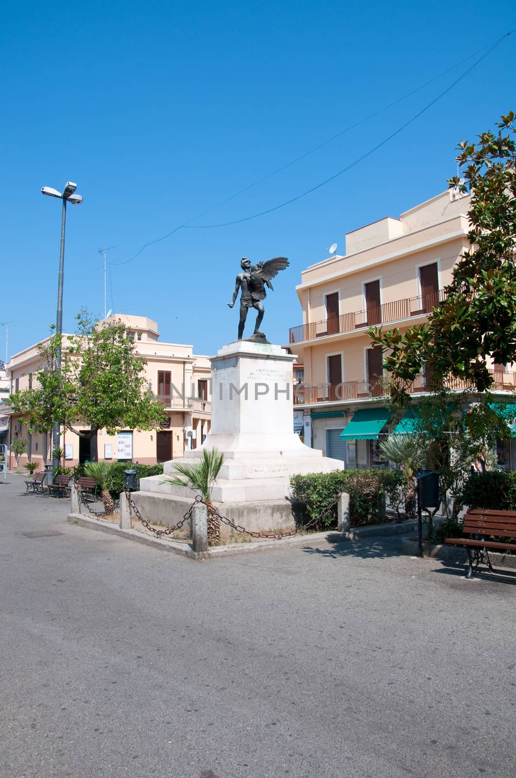 square called "unification of Italy" in Tropea, Calabria, italy