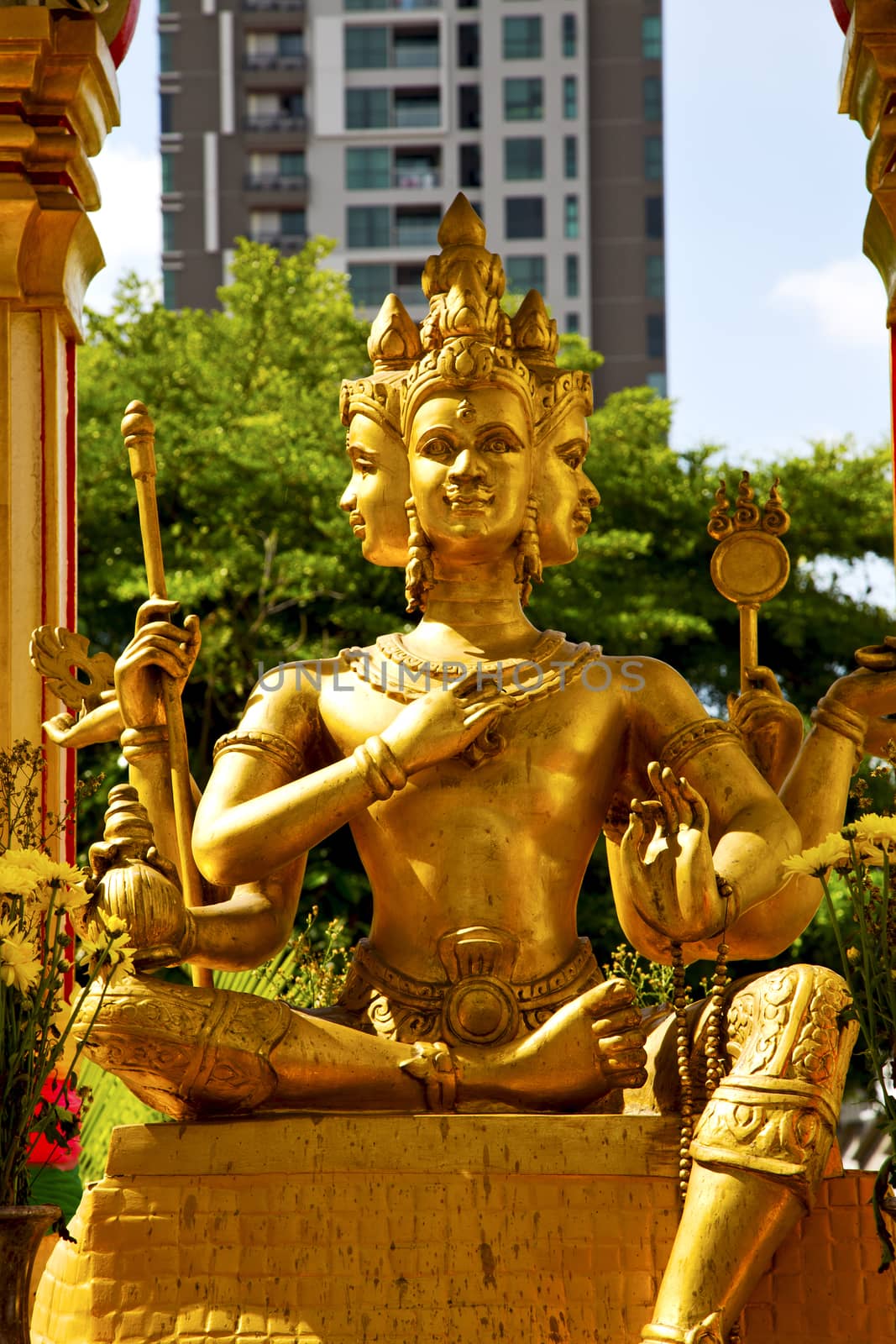 siddharta   in the temple bangkok asia  three face by lkpro