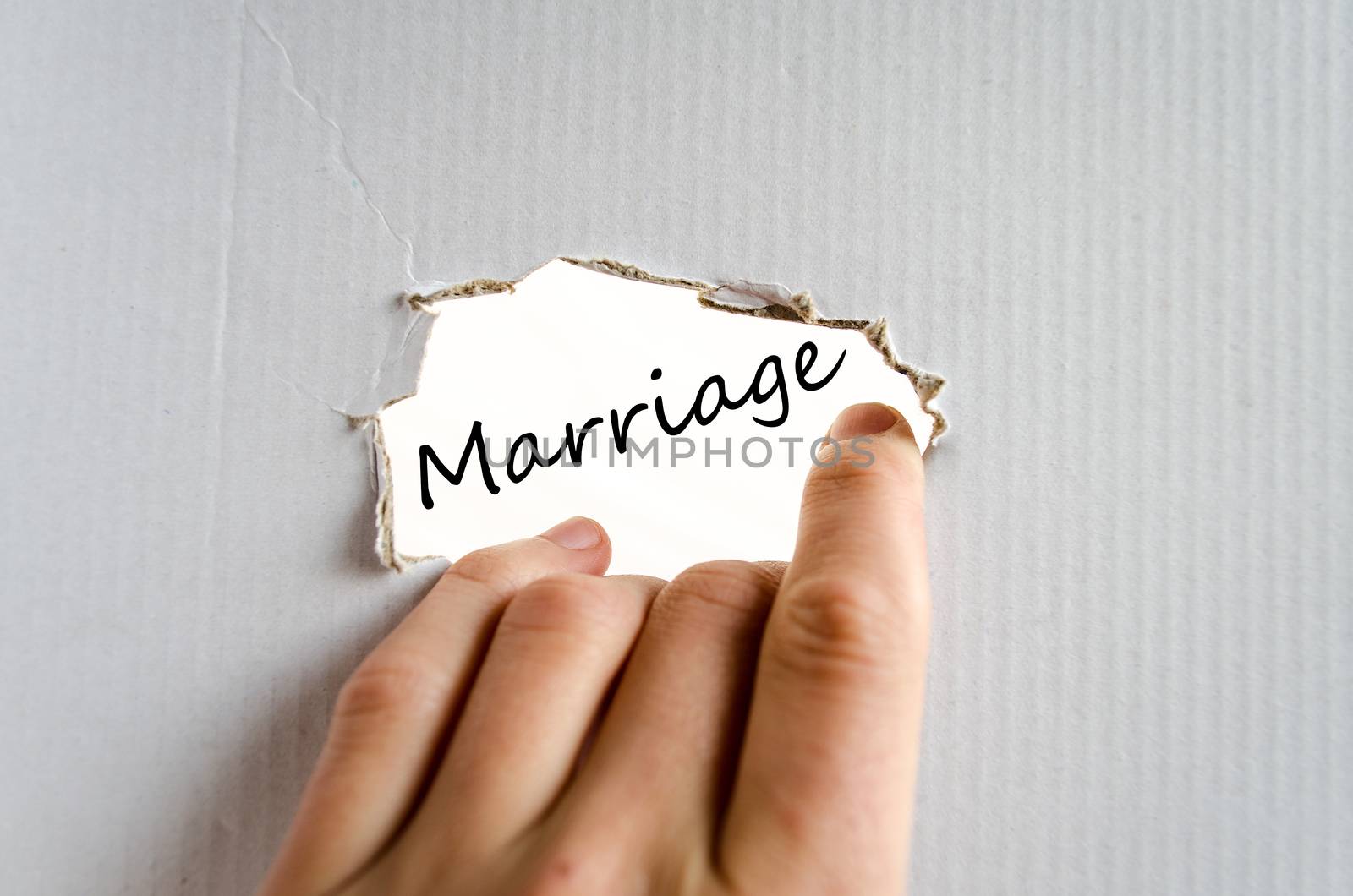Marriage text concept isolated over white background