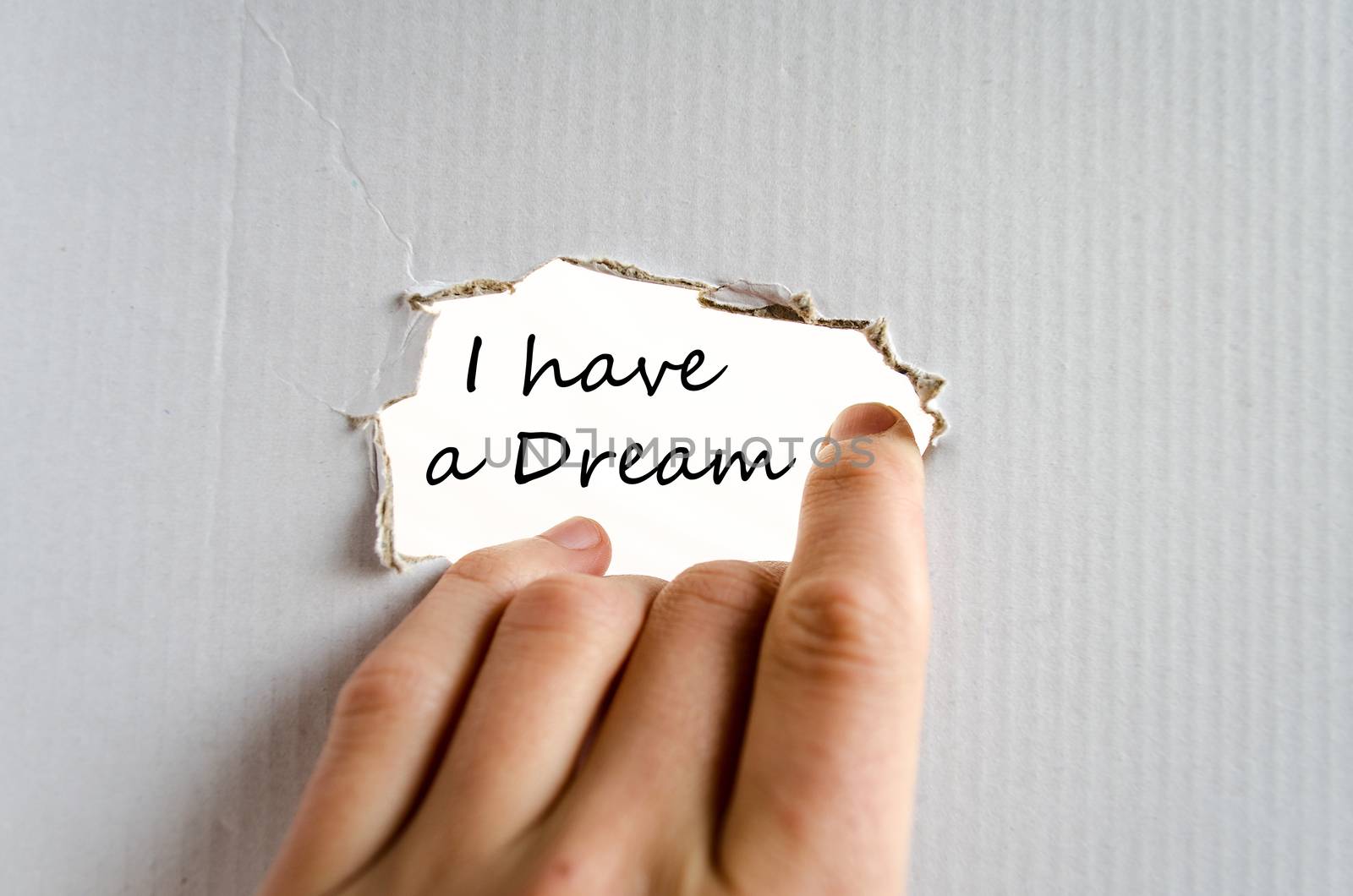 I have a dream text concept isolated over white background